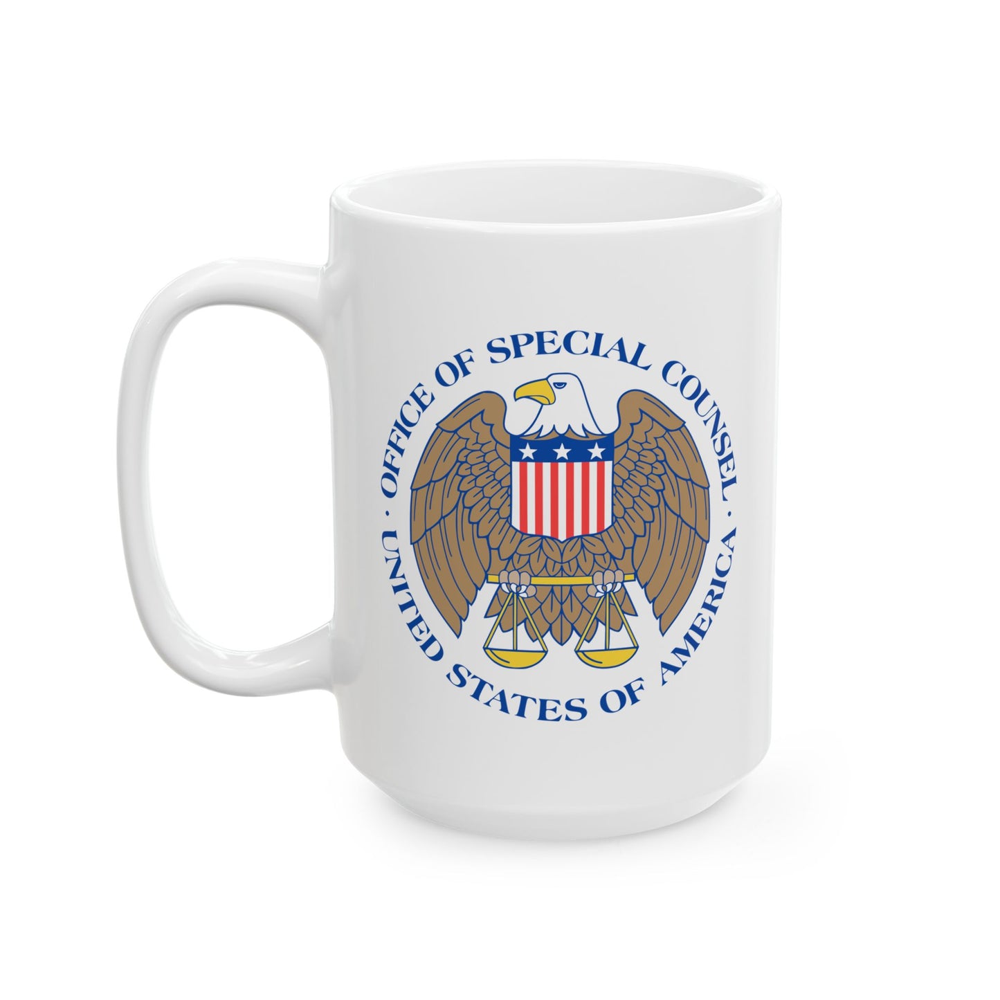 United States Office of Special Counsel Seal Coffee Mug - Double Sided White Ceramic 15oz by TheGlassyLass.com
