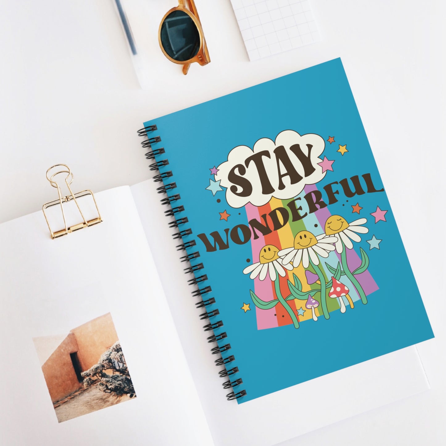 Stay Wonderful: Spiral Notebook - Log Books - Journals - Diaries - and More Custom Printed by TheGlassyLass.com