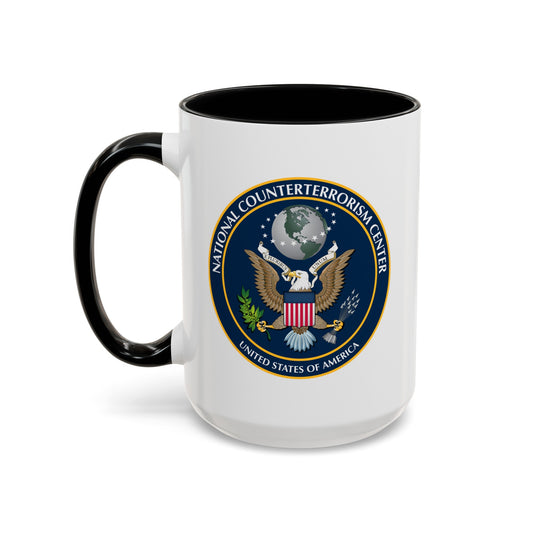 National Counterterrorism Center - Double Sided Black Accent White Ceramic Coffee Mug 15oz by TheGlassyLass.com