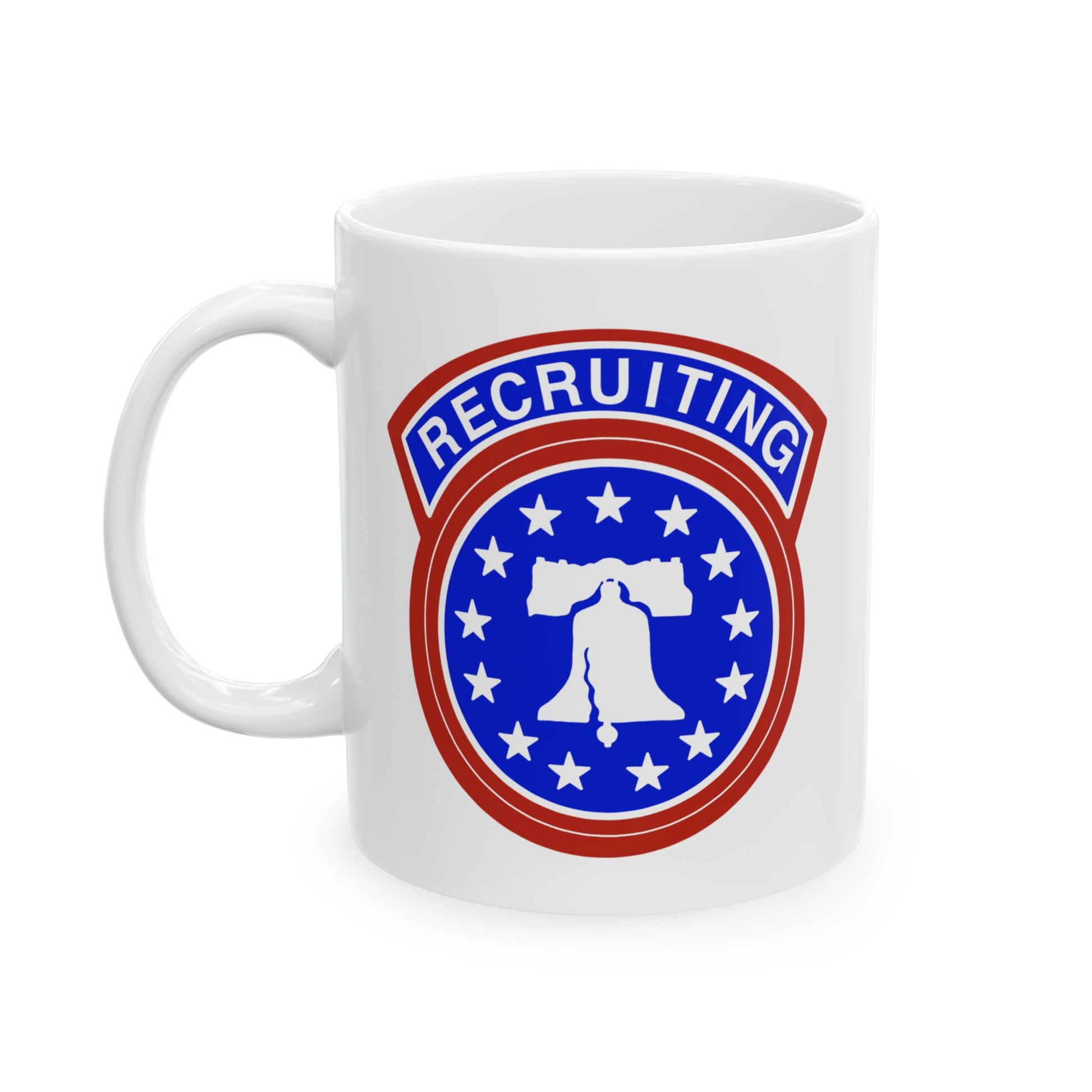 Army Recruiting Coffee Mug - Double Sided White Ceramic 11oz - Custom Printed by TheGlassyLass.com