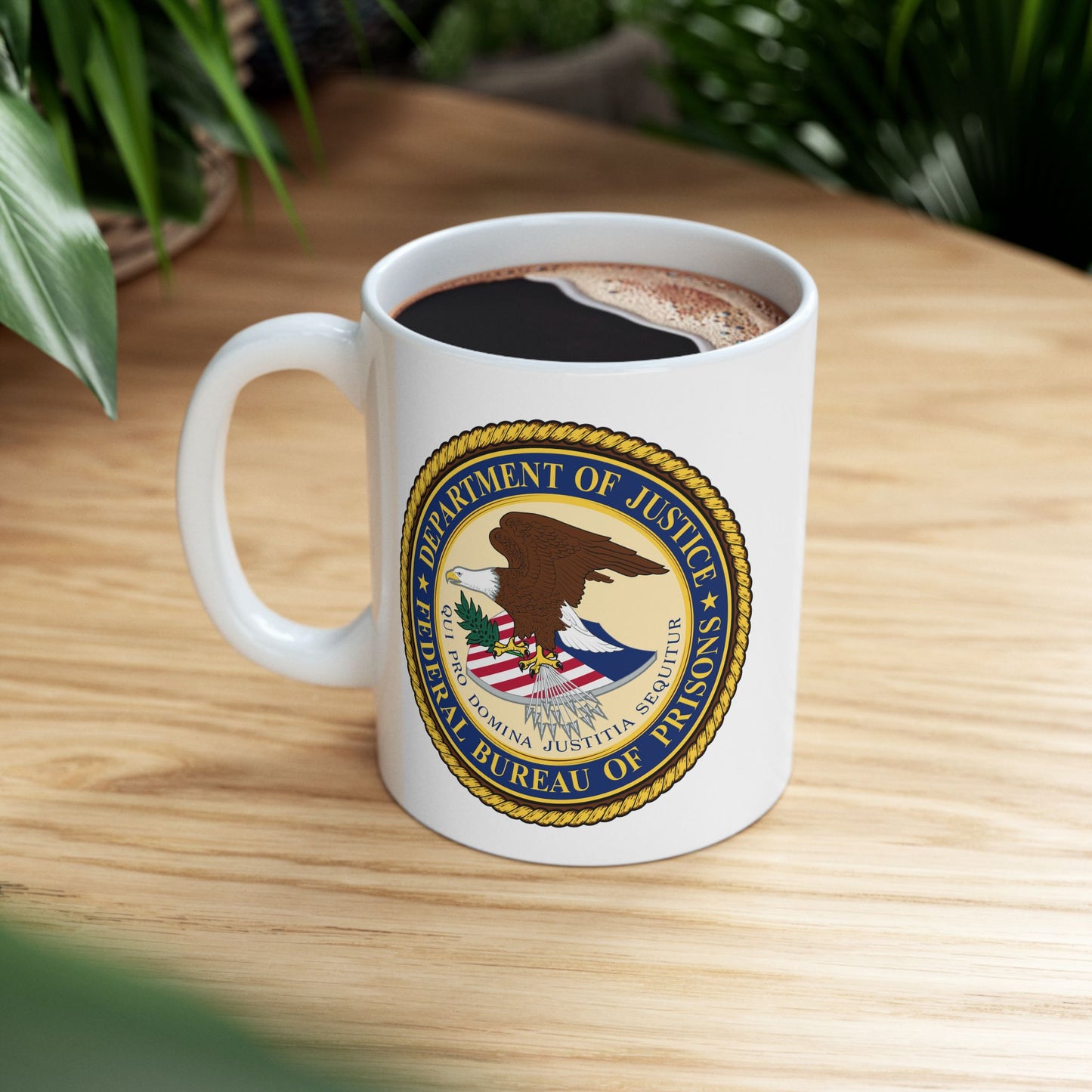 Federal Bureau of Prisons Coffee Mug - Double Sided White Ceramic 11oz by TheGlassyLass.com