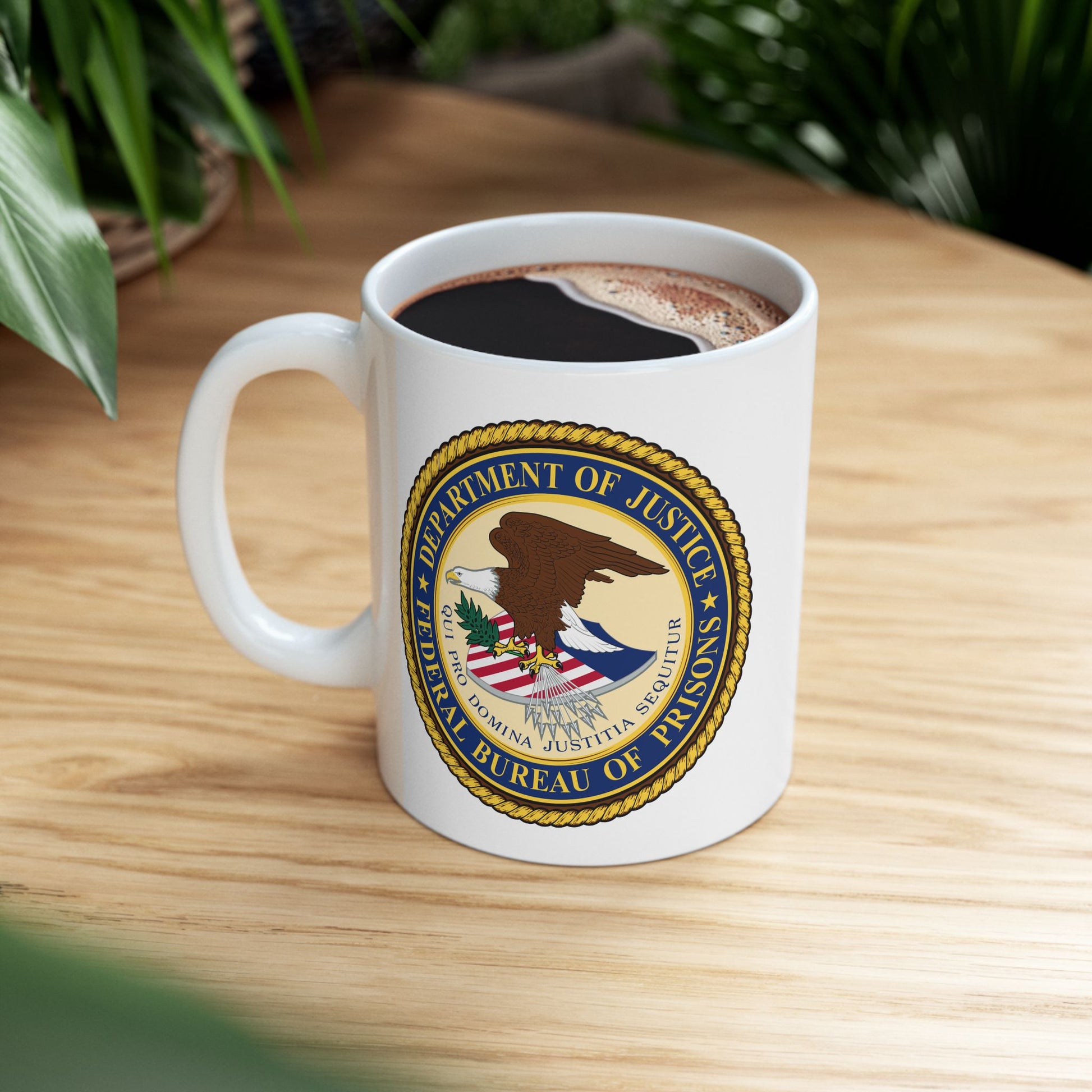Federal Bureau of Prisons Coffee Mug - Double Sided White Ceramic 11oz by TheGlassyLass.com