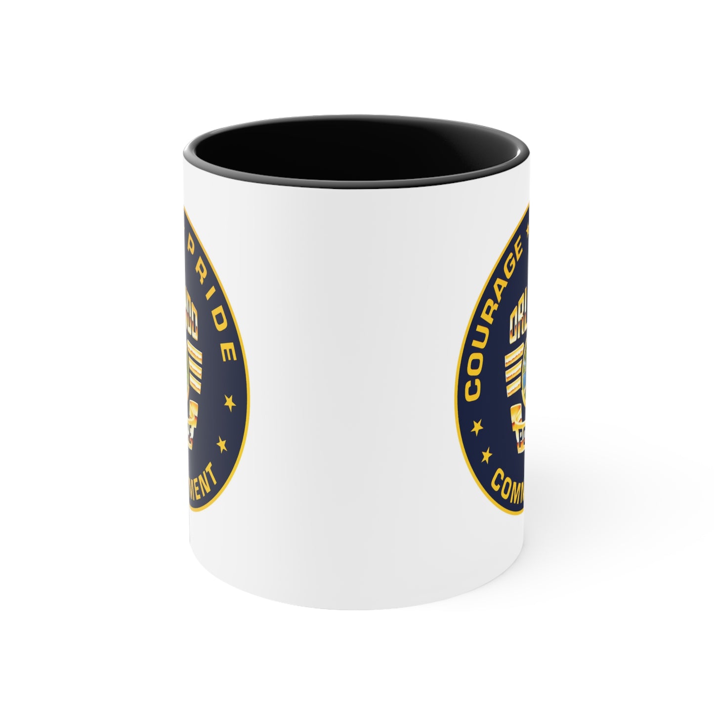 Orlando Police Coffee Mug - Double Sided Black Accent White Ceramic 11oz by TheGlassyLass.com