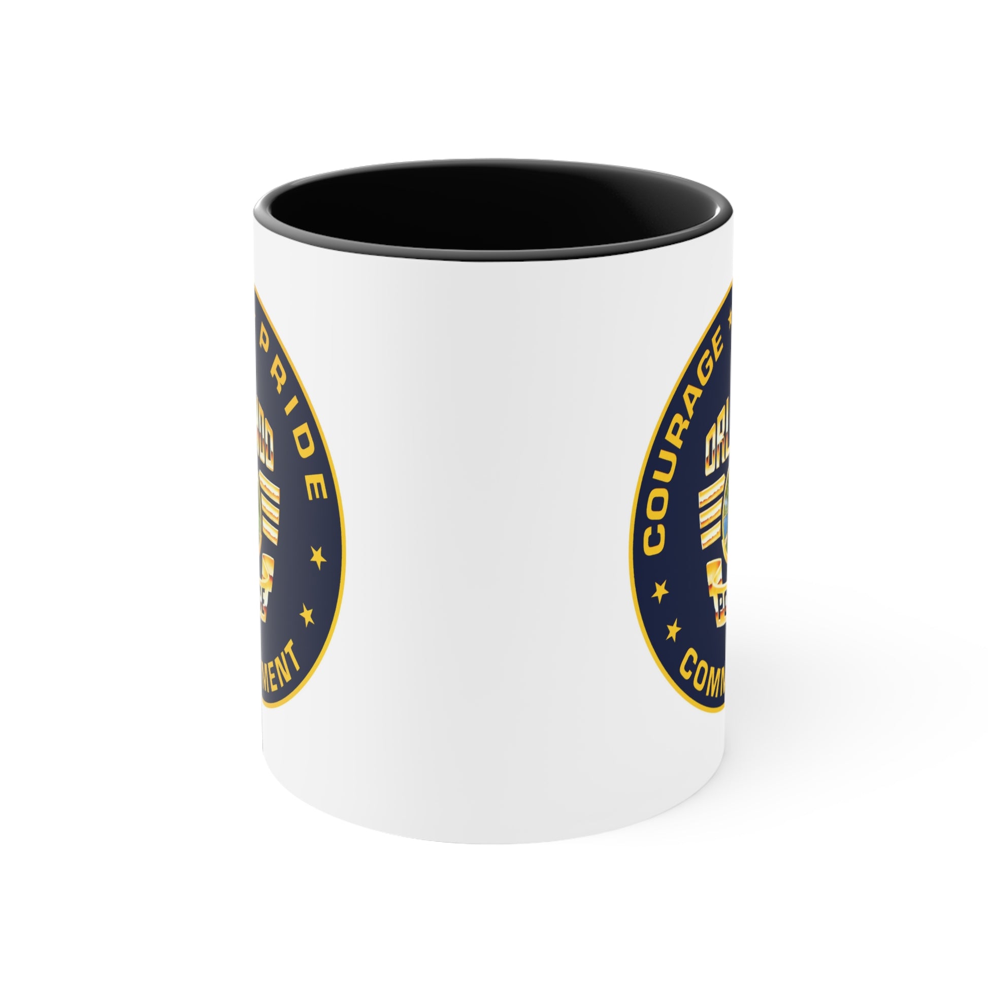 Orlando Police Coffee Mug - Double Sided Black Accent White Ceramic 11oz by TheGlassyLass.com