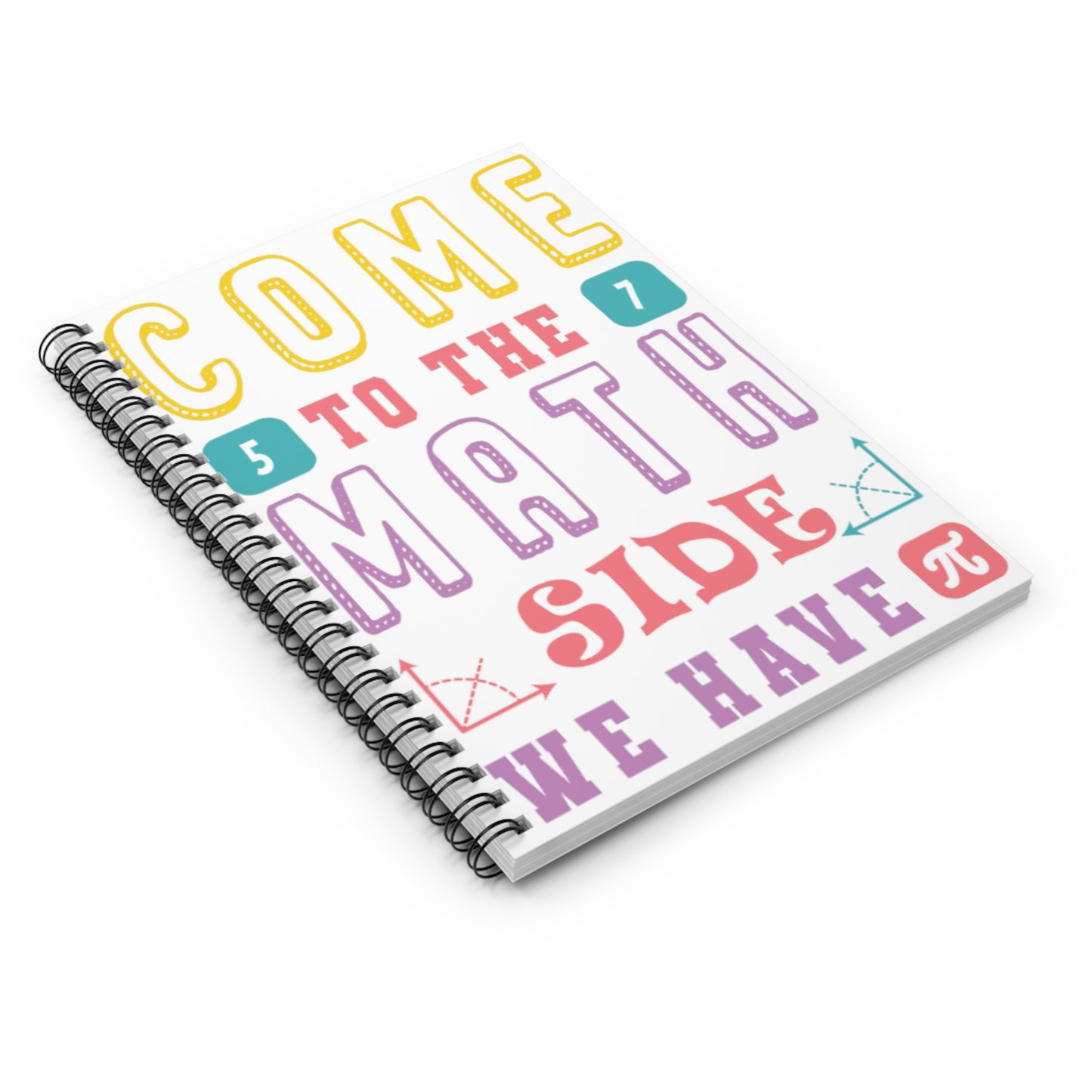 Come to the Math Side: Spiral Notebook - Log Books - Journals - Diaries - and More Custom Printed by TheGlassyLass