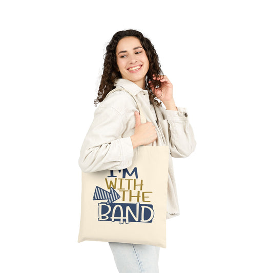 With The Band Logo Tote Bag - Heavyweight 100% Cotton Canvas by TheGlassyLass.com