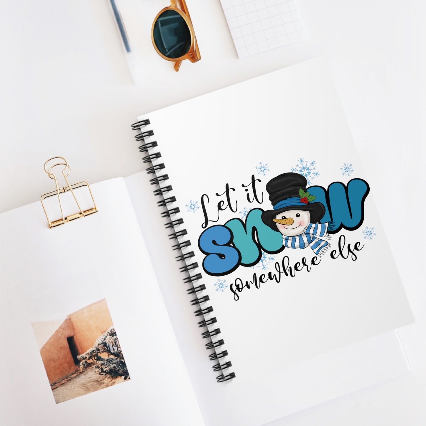 Let it Snow: Spiral Notebook - Log Books - Journals - Diaries - and More Custom Printed by TheGlassyLass