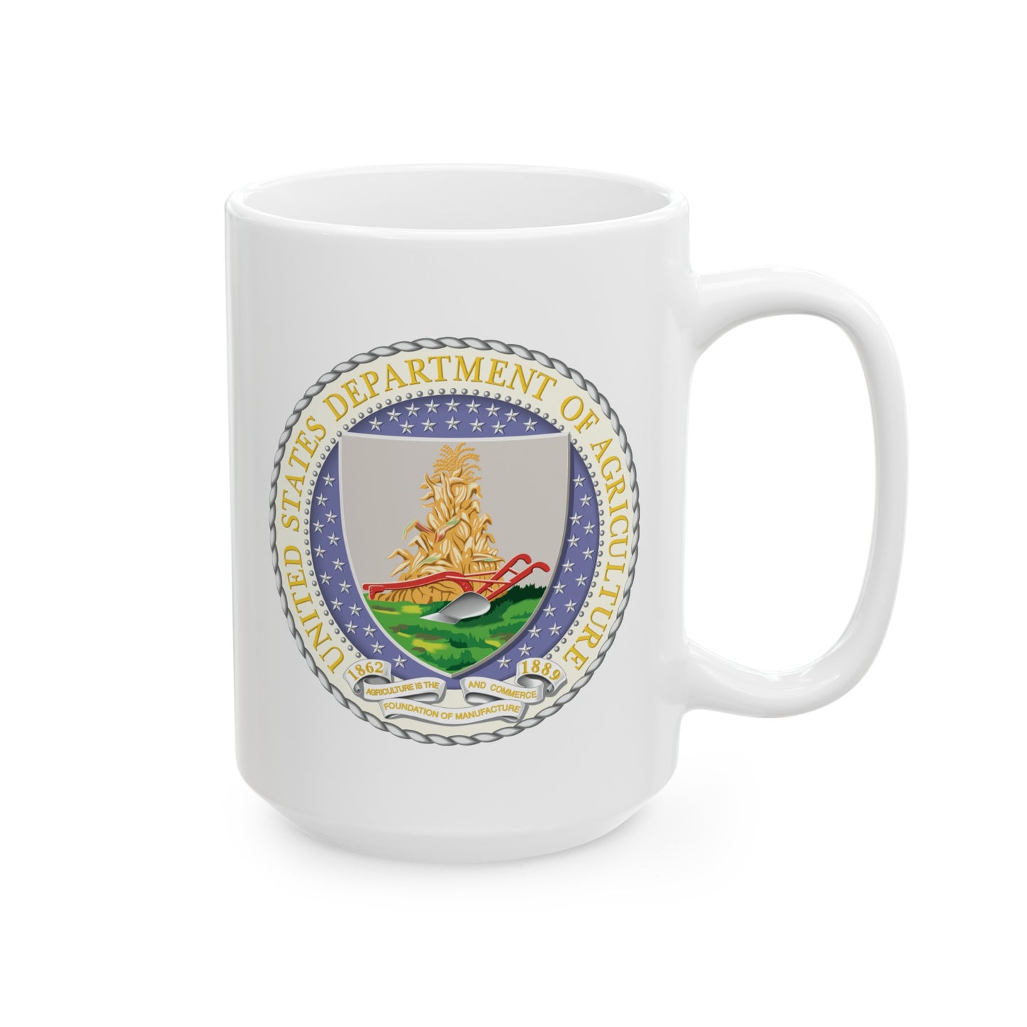 Department of Agriculture Mug - Double Sided White Ceramic 15oz by TheGlassyLass.com