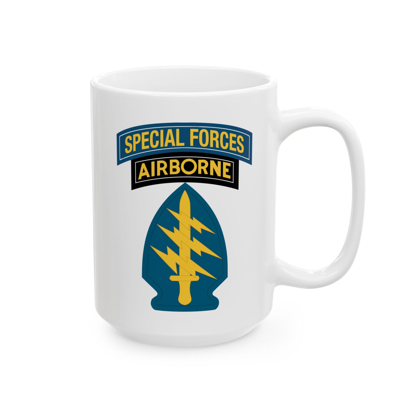 Special Forces Airborne Coffee Mug - Double Sided Print, White Ceramic, 15oz by TheGlassyLass.com