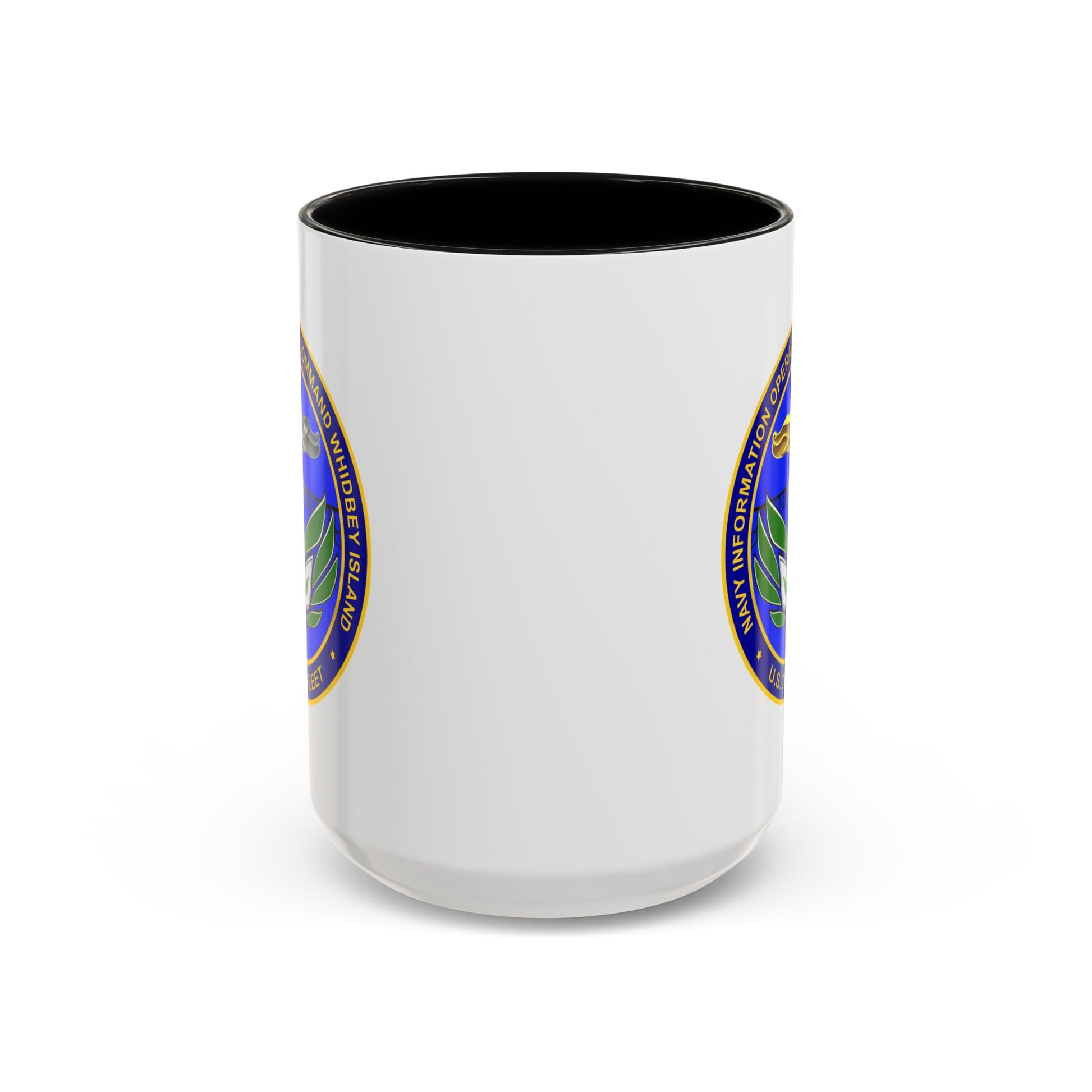 Naval Air Station Whidbey Island Coffee Mug - Double Sided Print, Black Accent White Ceramic, 15oz by TheGlassyLass.com