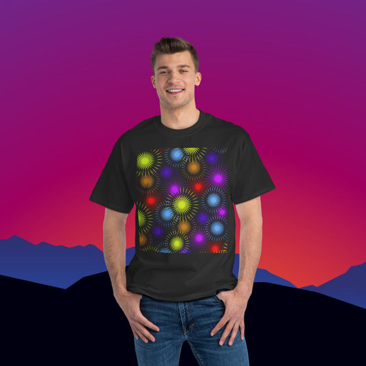 Neon Superstar T-Shirt: (Hanes Beefy-T 100% Preshrunk Cotton Custom Printed by TheGlassyLass.com