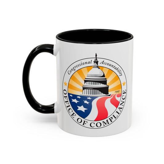 Congressional Accountability Office of Compliance Coffee Mug - Double Sided Print, Black Accent White Ceramic, 11oz by TheGlassyLass.com