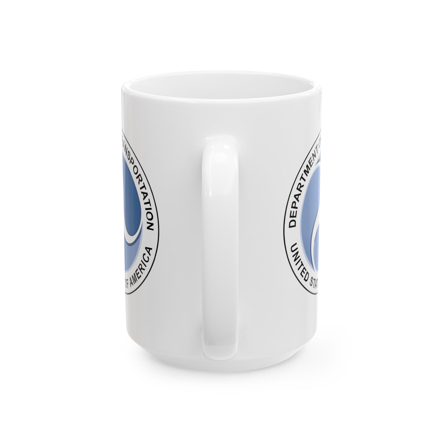 Department of Transportation Coffee Mug - Double Sided White Ceramic 15oz by TheGlassyLass.com
