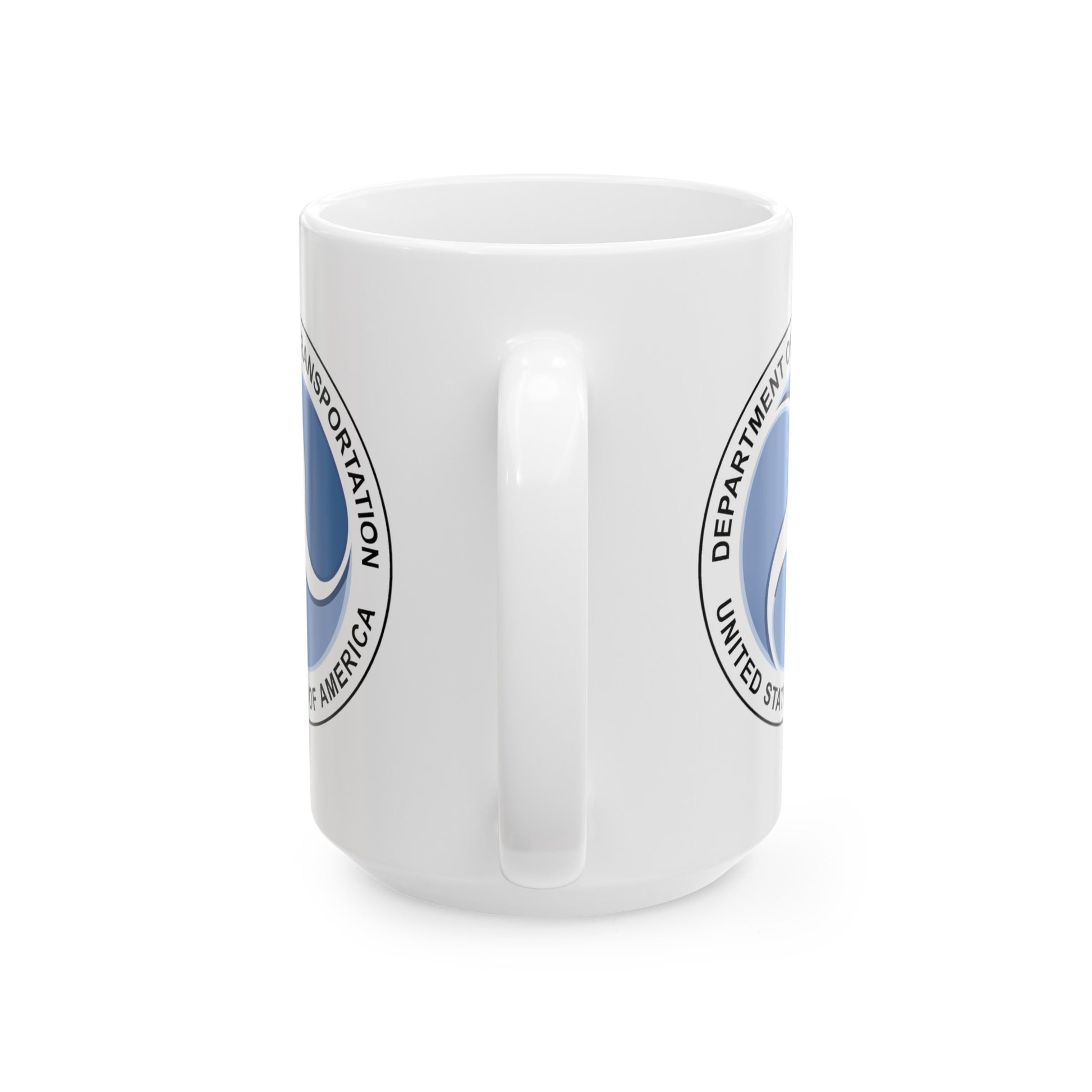 Department of Transportation Coffee Mug - Double Sided White Ceramic 15oz by TheGlassyLass.com