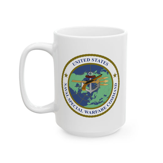United States Naval Special Warfare Command Coffee Mug - Double Sided White Ceramic 15oz by TheGlassyLass.com