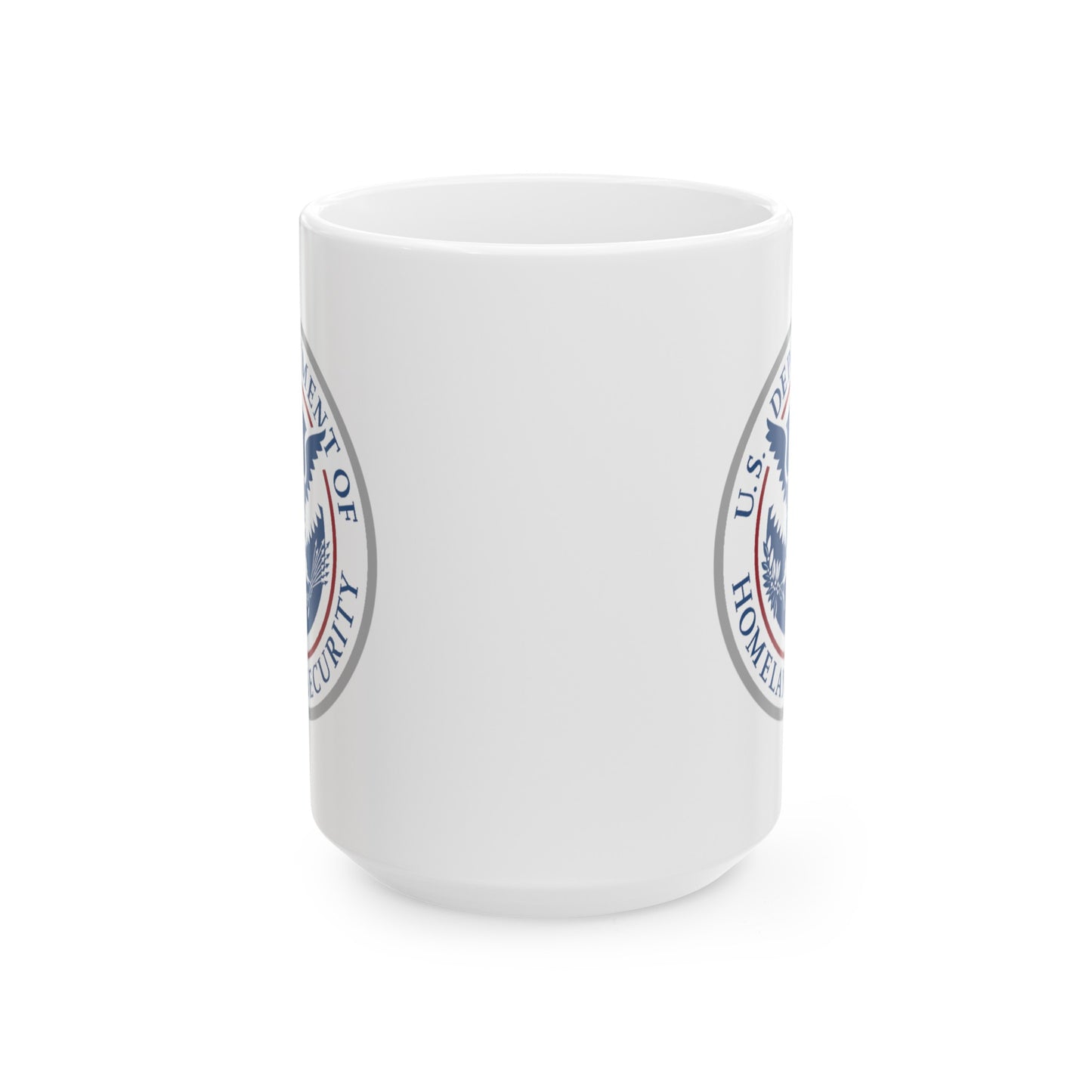 Homeland Security Coffee Mug - Double Sided White Ceramic 15oz by TheGlassyLass.com