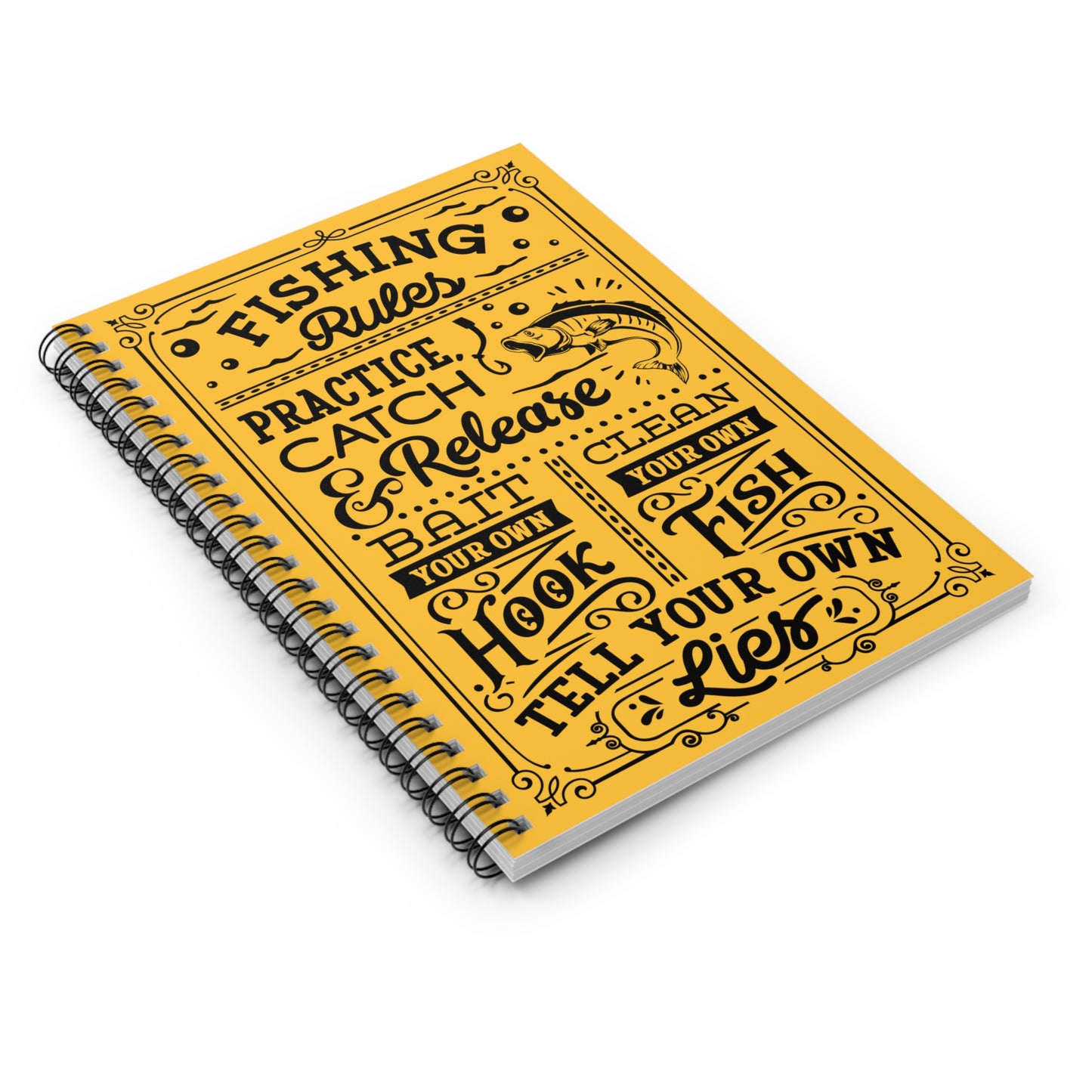 Fishing Rules: Spiral Notebook - Log Books - Journals - Diaries - and More Custom Printed by TheGlassyLass.com