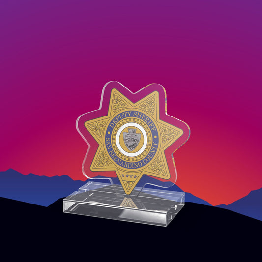 San Bernardino Deputy Sheriff Acrylic Standee by TheGlassyLass.com