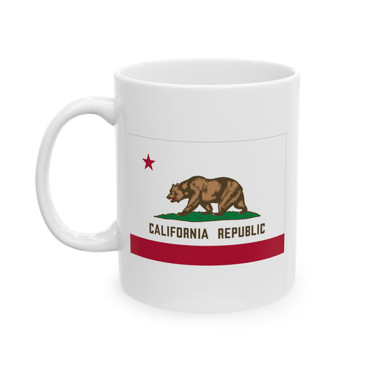 California State Flag - Double Sided White Ceramic Coffee Mug 11oz by TheGlassyLass.com