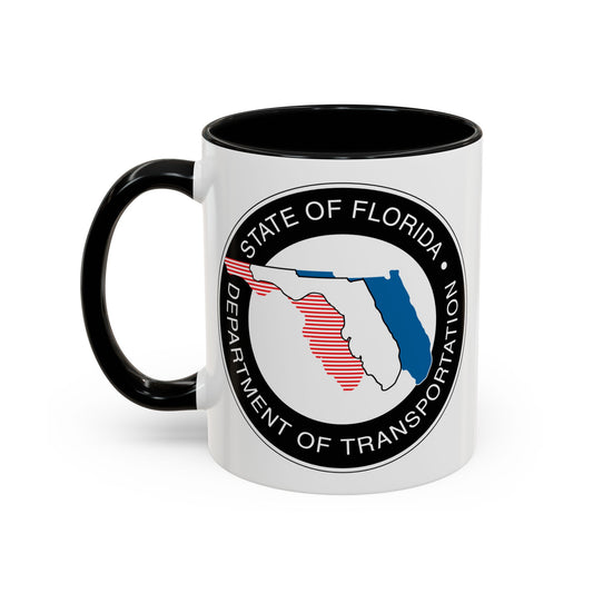 Florida Department of Transportation Coffee Mug - Double Sided Black Accent White Ceramic 11oz by TheGlassyLass.com