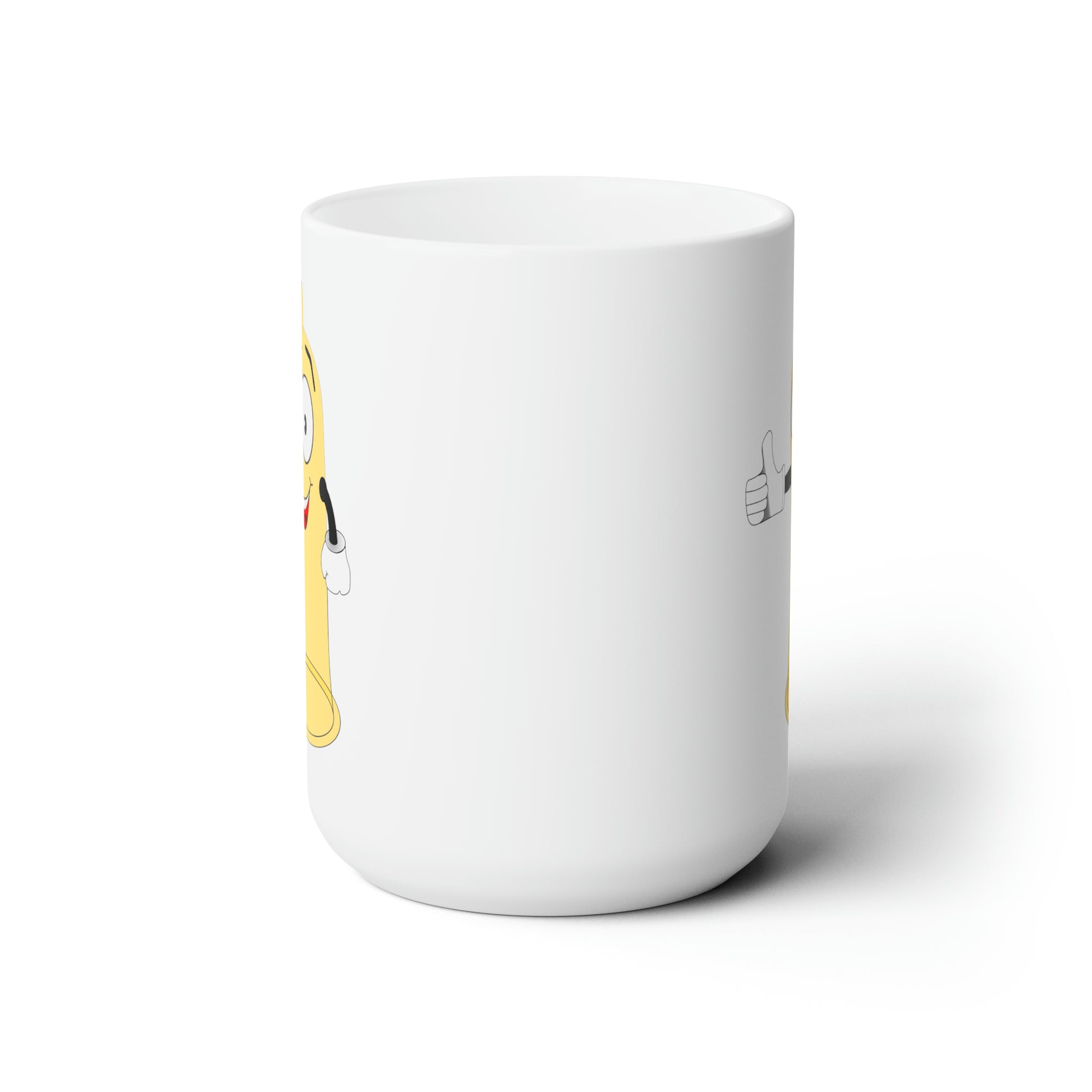 Condom Man Coffee Mug - Double Sided White Ceramic 15oz by TheGlassyLass.com