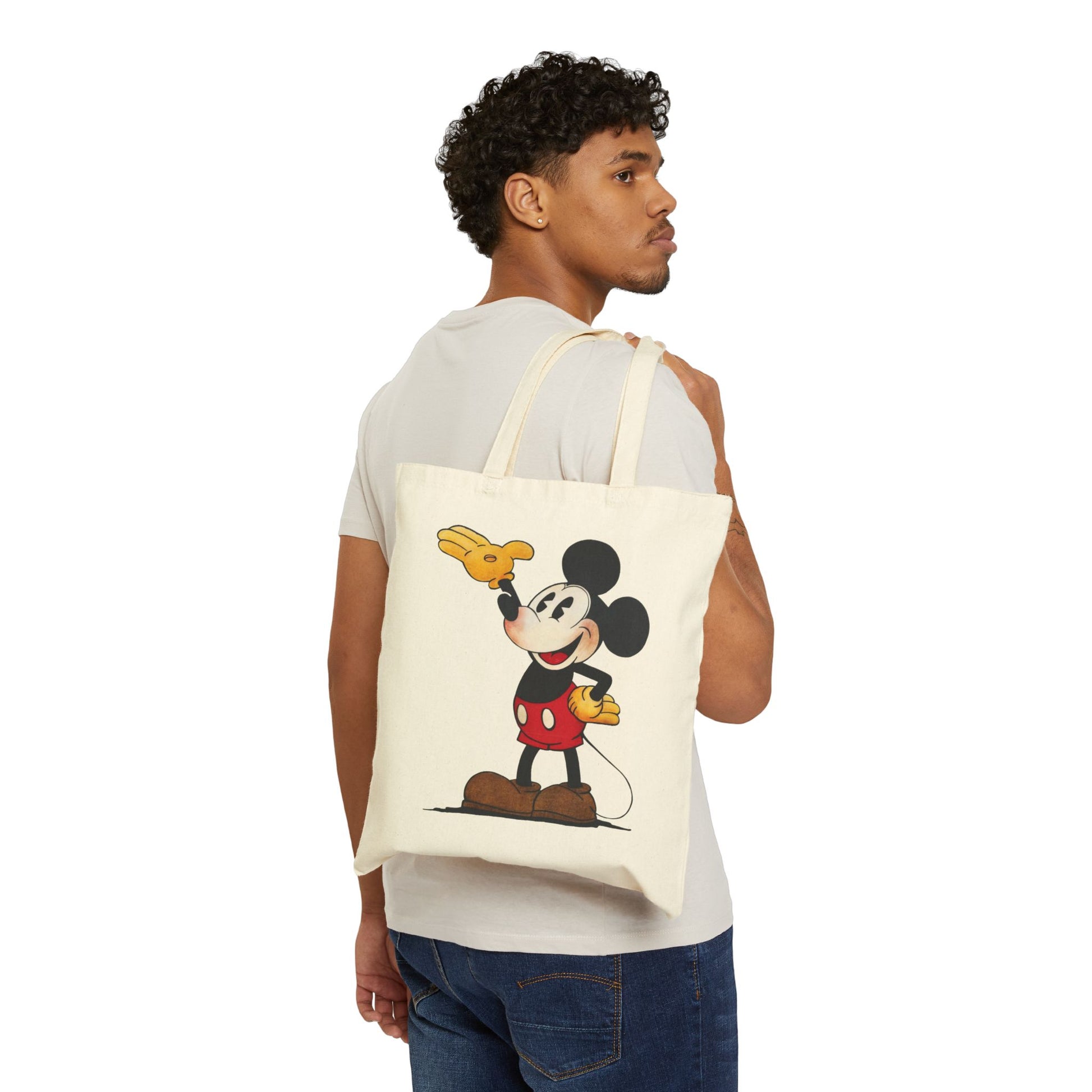 Mickey Mouse Tote Bag - Heavyweight 100% Cotton Canvas by TheGlassyLass.com