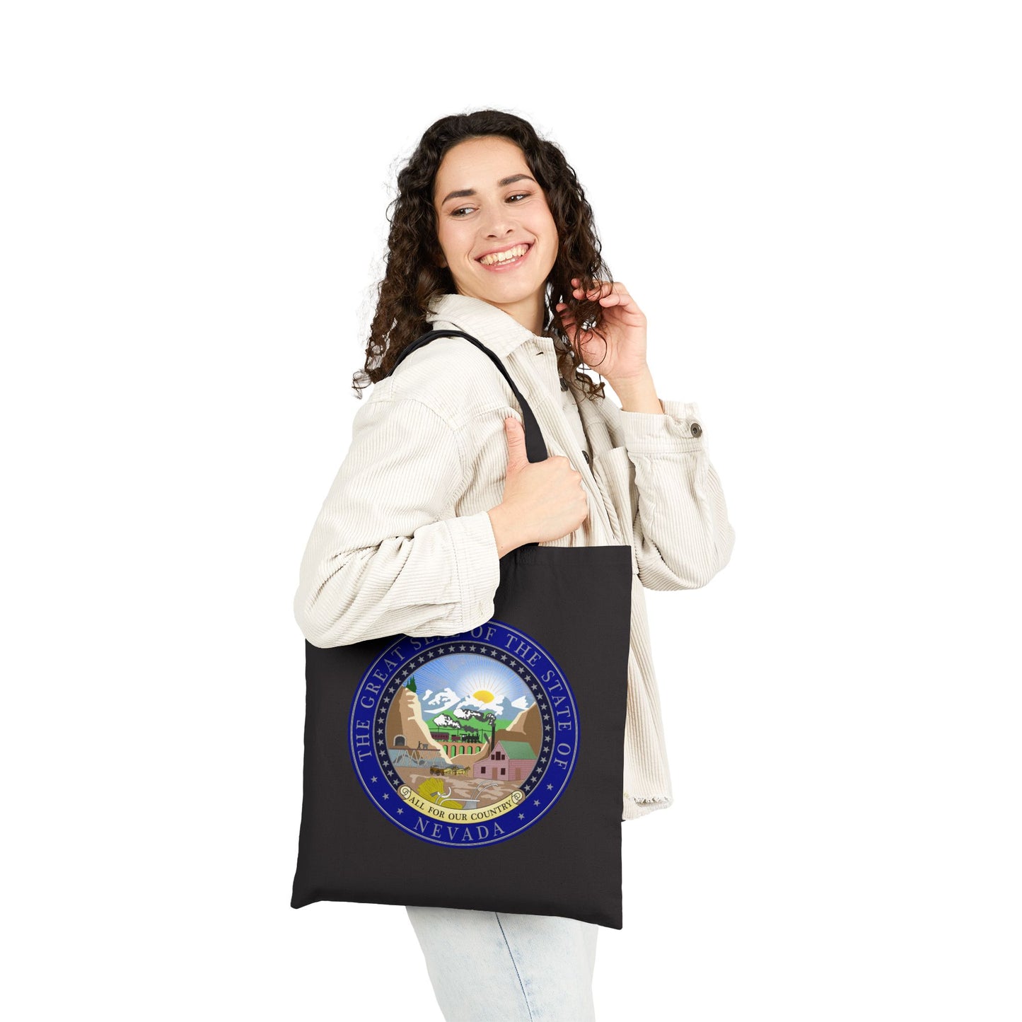 Sate of Nevada Seal Tote Bag - Heavyweight 100% Cotton Canvas by TheGlassyLass.com