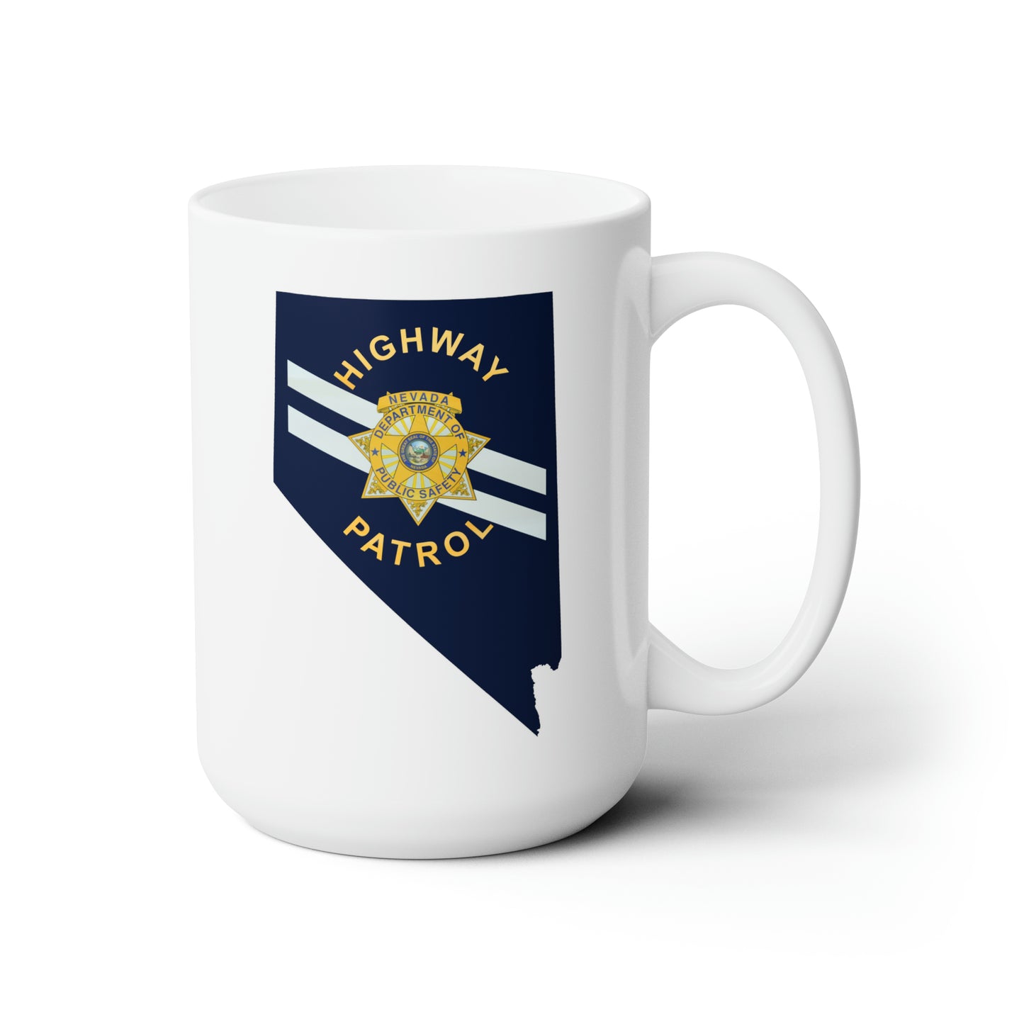 Nevada Highway Patrol Coffee Mug - Double Sided White Ceramic 15oz by TheGlassyLass.com