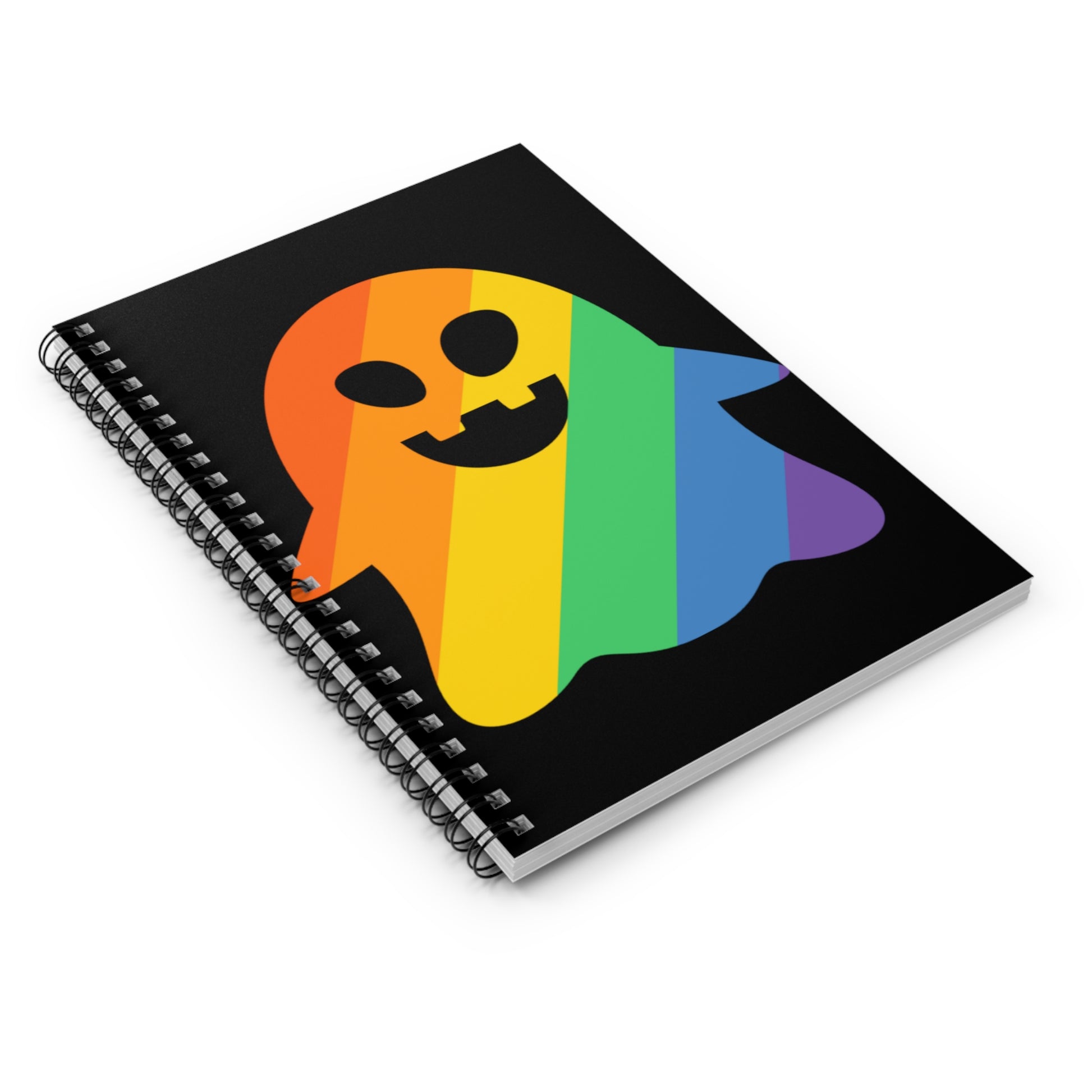 Rainbow Pride Ghost: Spiral Notebook - Log Books - Journals - Diaries - and More Custom Printed by TheGlassyLass.com