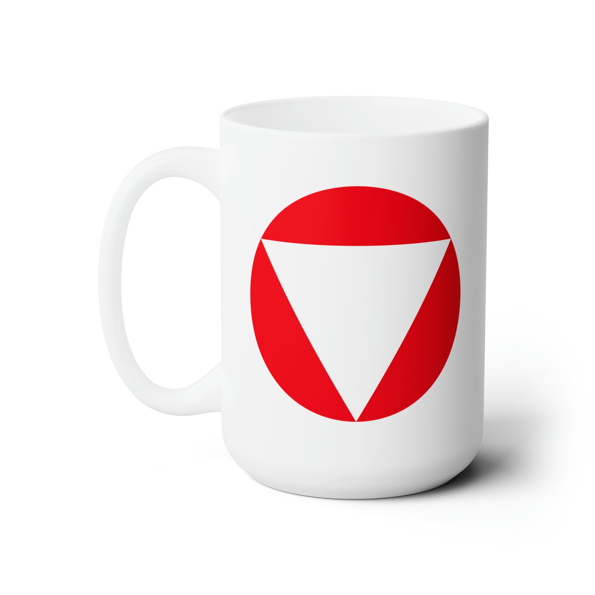 Austrian Air Force Roundel Coffee Mug - Double Sided White Ceramic 15oz - by TheGlassyLass.com