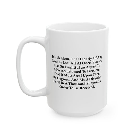 Liberty Lost Coffee Mug - Double Sided White Ceramic 15oz by TheGlassyLass.com