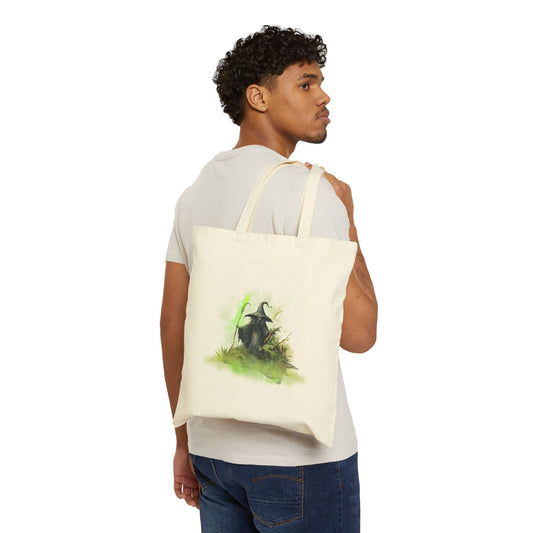 Swamp Witch Haunted Halloween Trick or Treat Tote Bag - Heavyweight 100% Cotton Canvas by TheGlassyLass.com