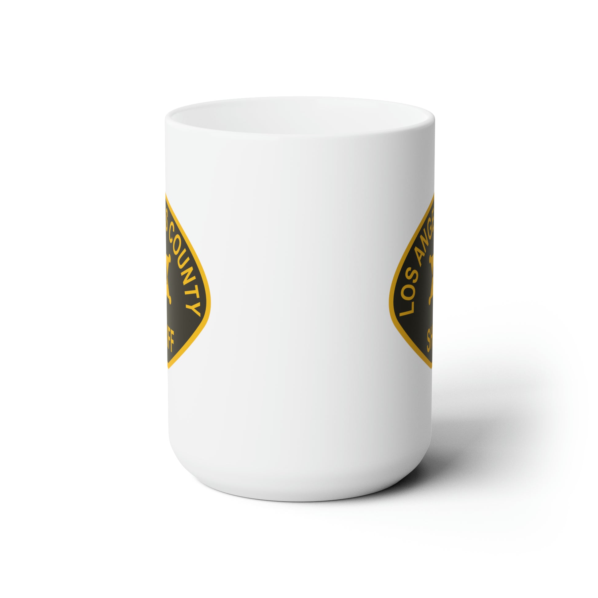 Los Angeles County Sheriff Coffee Mug&nbsp; - Double Sided White Ceramic 15oz by TheGlassyLass.com