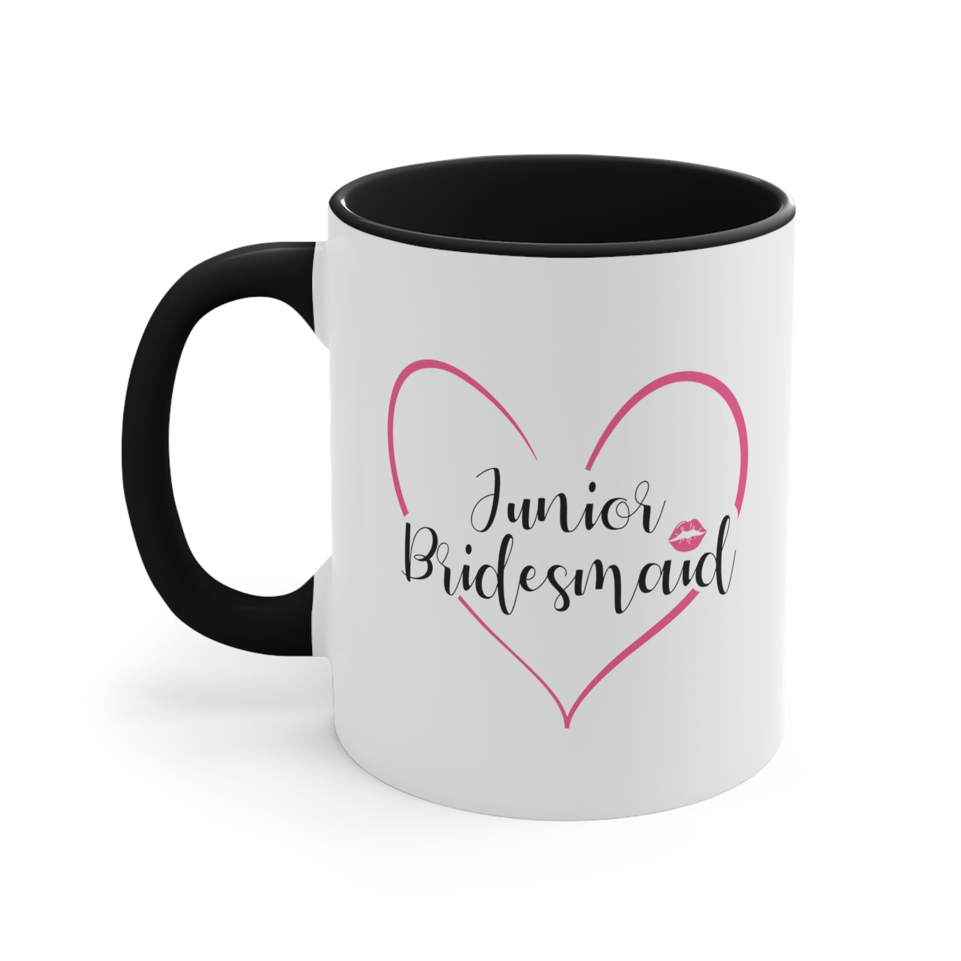 Junior Bridesmaid Cocoa Mug - Double Sided Black Accent Ceramic 11oz by TheGlassyLass.com