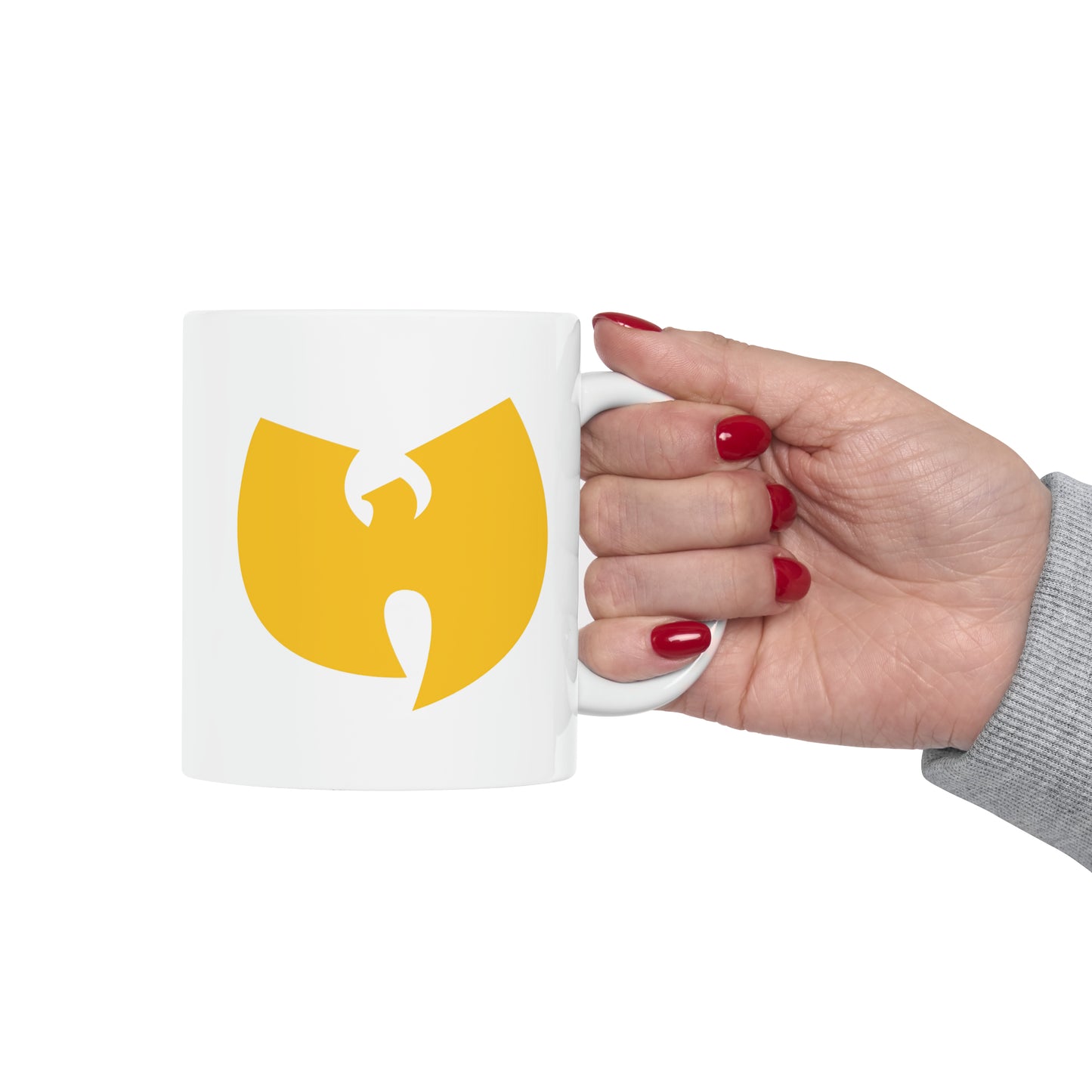 Wu-Tang Yellow Coffee Mug - Double Sided White Ceramic 11oz by TheGlassyLass.com