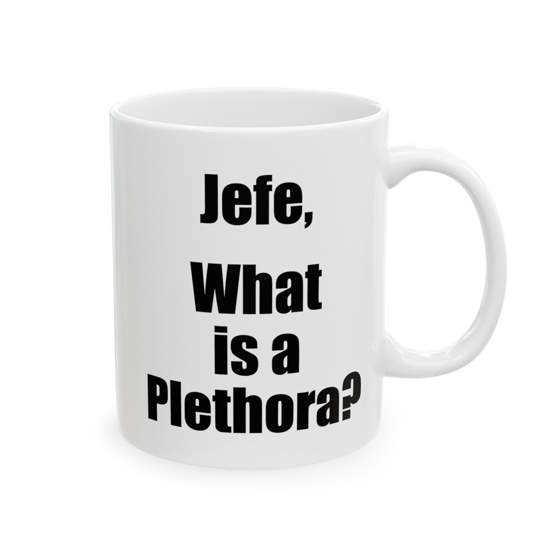 What is a Plethora Coffee Mug - Double Sided White Ceramic 11oz by TheGlassyLass.com