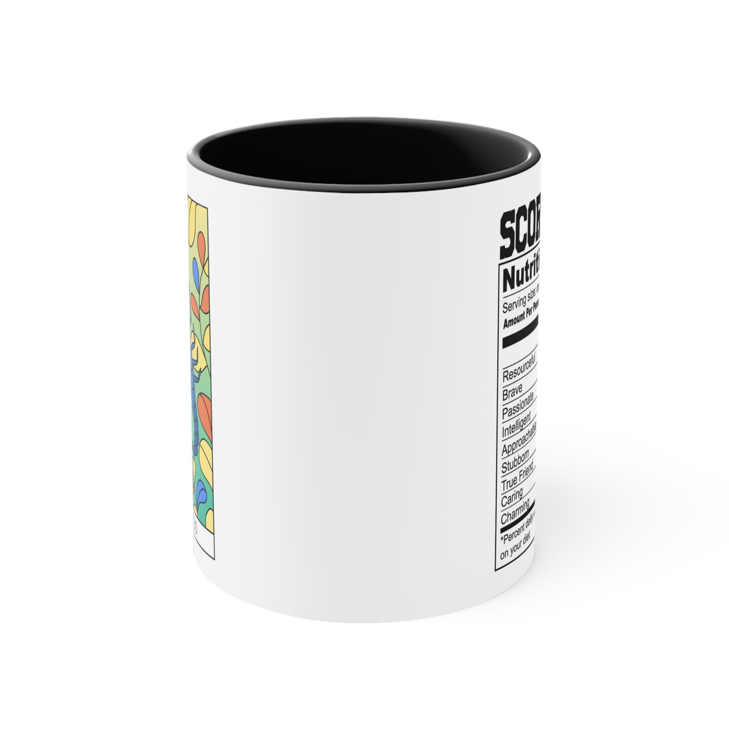 Scorpio Tarot Card Coffee Mug - Double Sided Black Accent Ceramic 11oz by TheGlassyLass.com