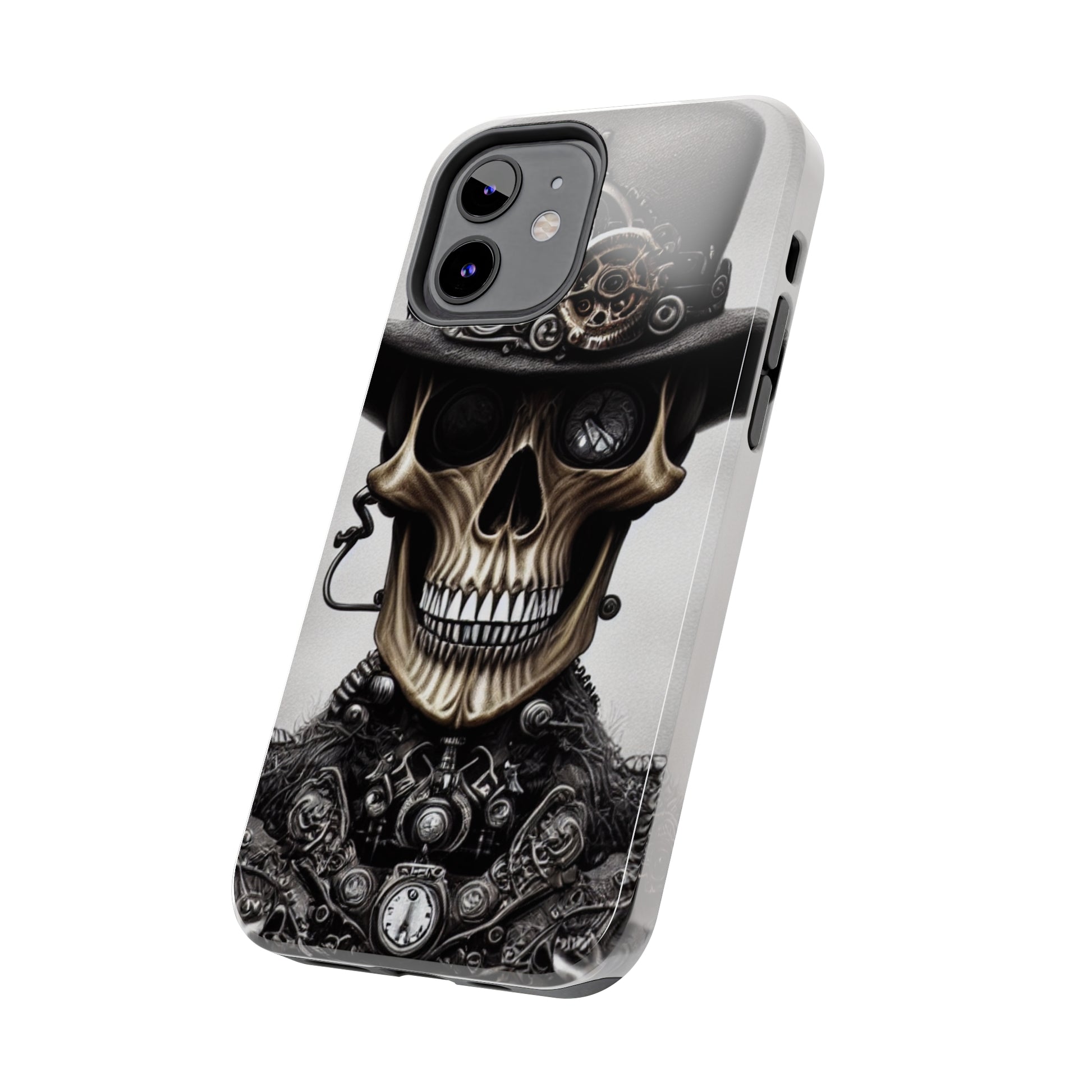 Steampunk Skull: iPhone Tough Case Design - Wireless Charging - Superior Protection - Original Designs by TheGlassyLass.com
