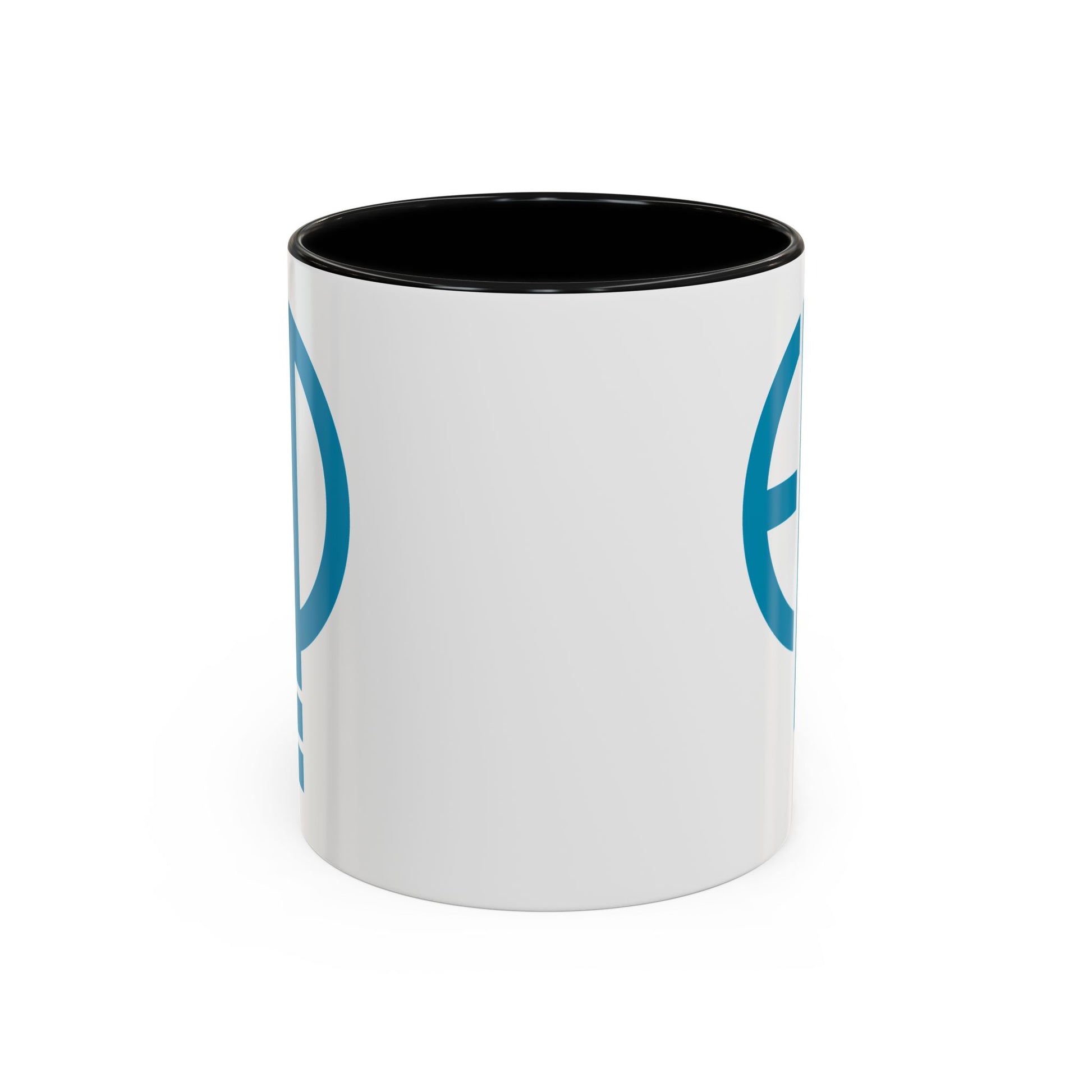 ELP Coffee Mug - Double Sided Black Accent White Ceramic 11oz by TheGlassyLass.com