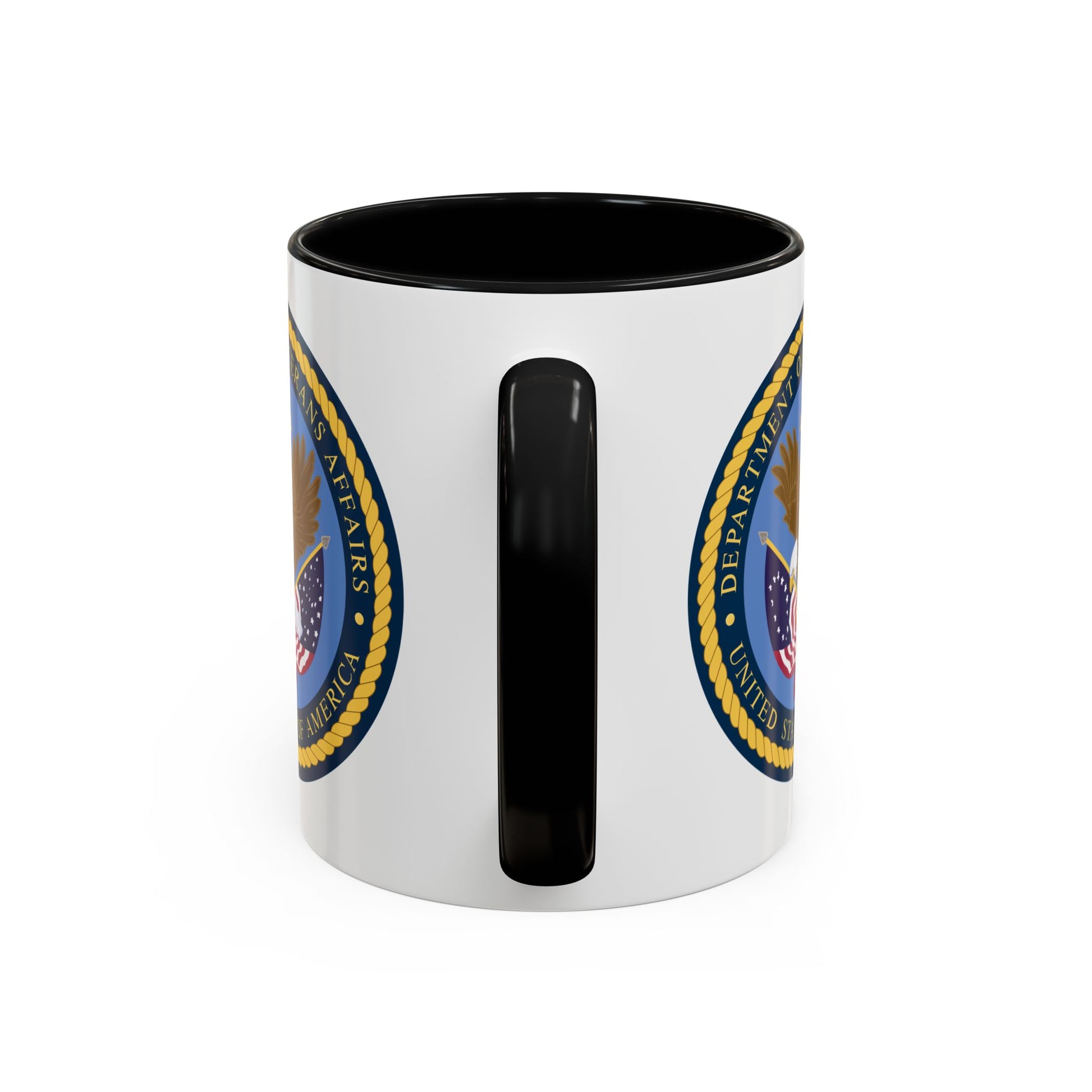 US Department of Veterans Affairs Coffee Mug - Double Sided Print, Black Accent White Ceramic, 11oz by TheGlassyLass.com