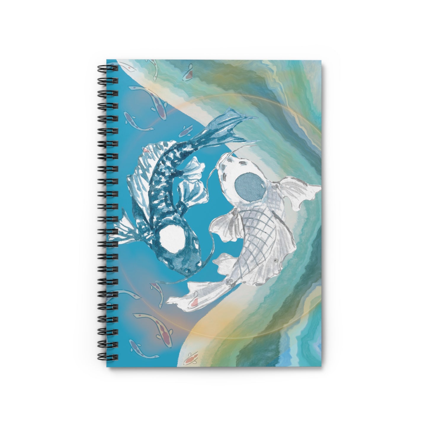 Playing Koi: Spiral Notebook - Log Books - Journals - Diaries - and More Custom Printed by TheGlassyLass