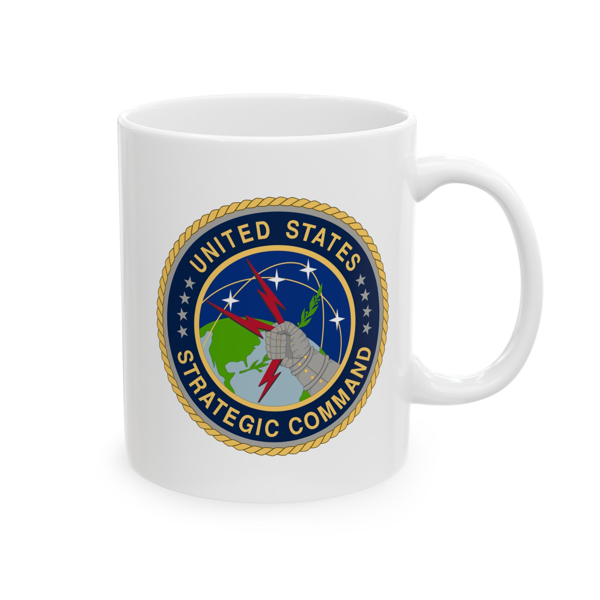 US Strategic Command Coffee Mug - Double Sided White Ceramic 11oz by TheGlassyLass.com