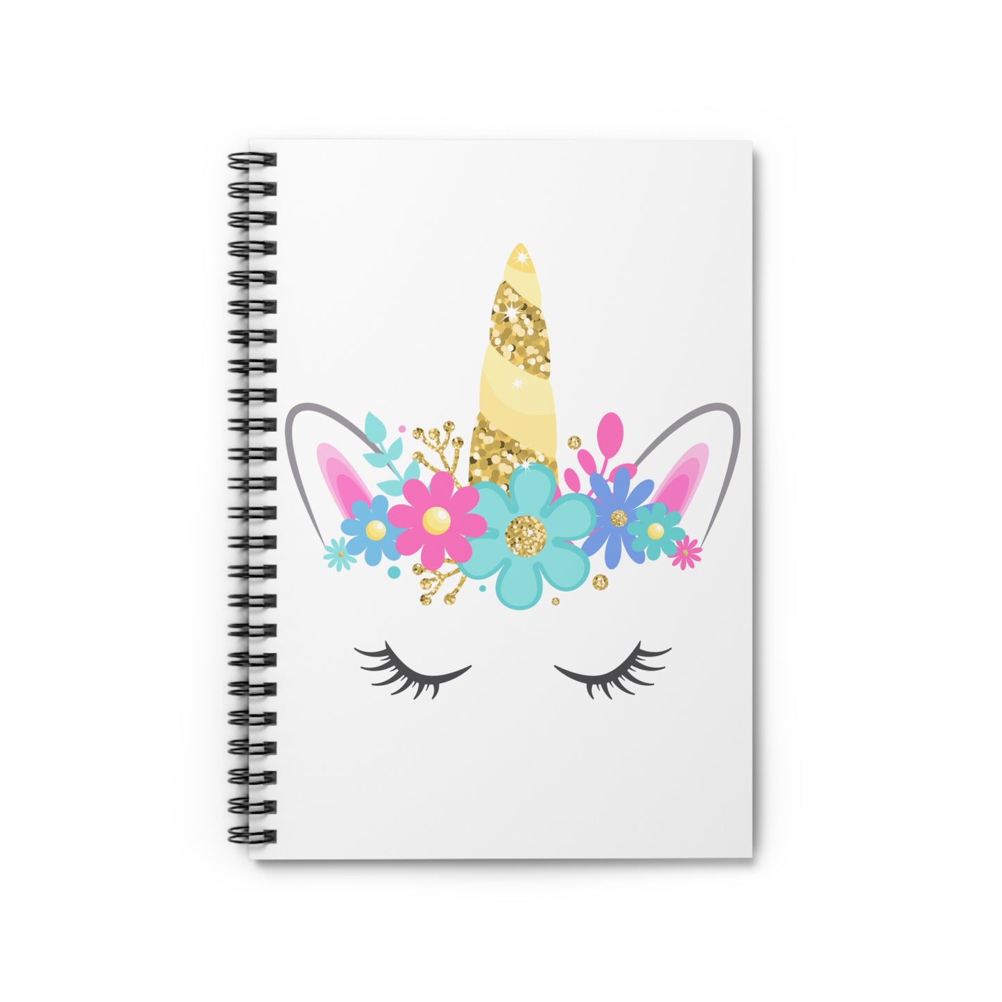 Mythical Unicorn Face: Spiral Notebook - Log Books - Journals - Diaries - and More Custom Printed by TheGlassyLass.com