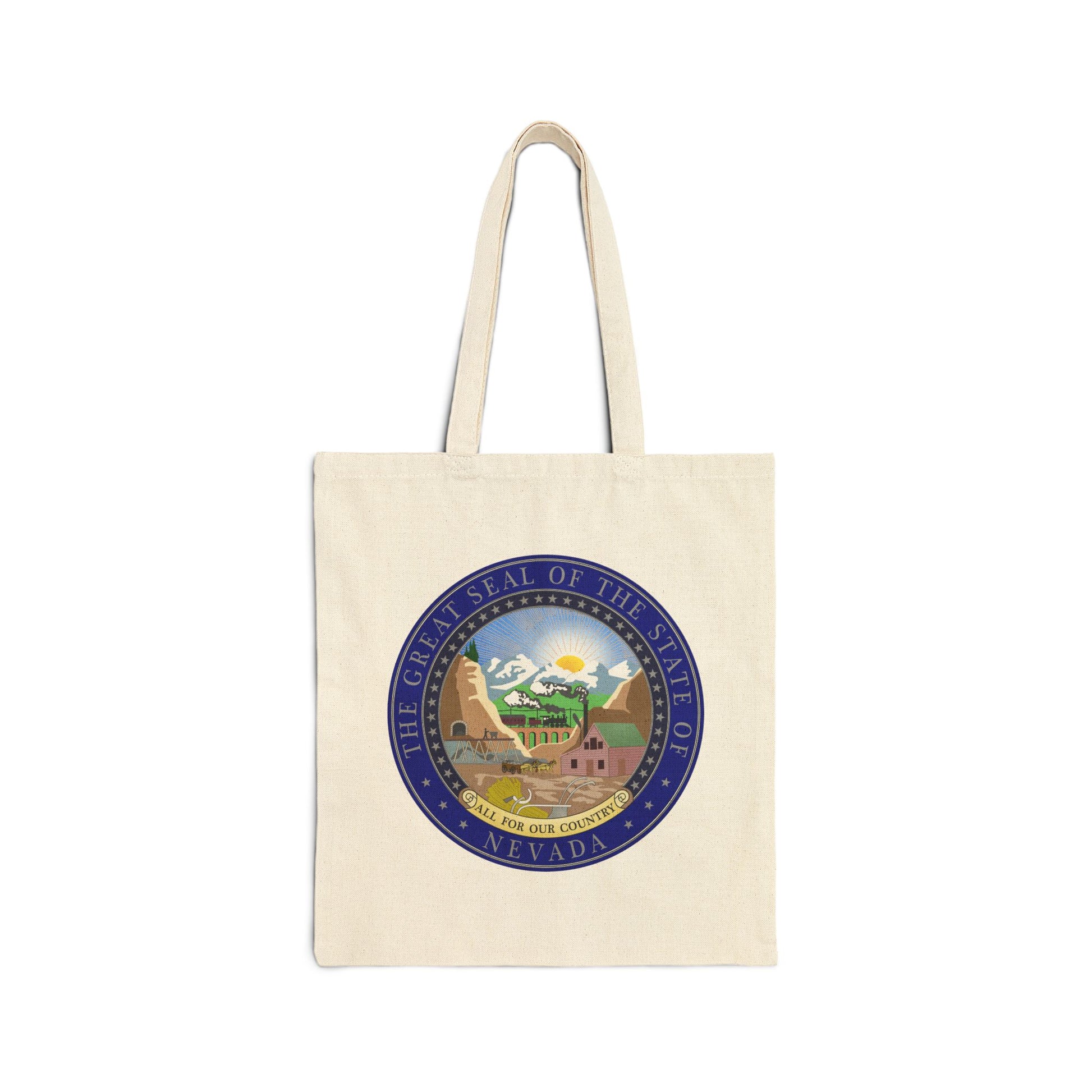 Sate of Nevada Seal Tote Bag - Heavyweight 100% Cotton Canvas by TheGlassyLass.com