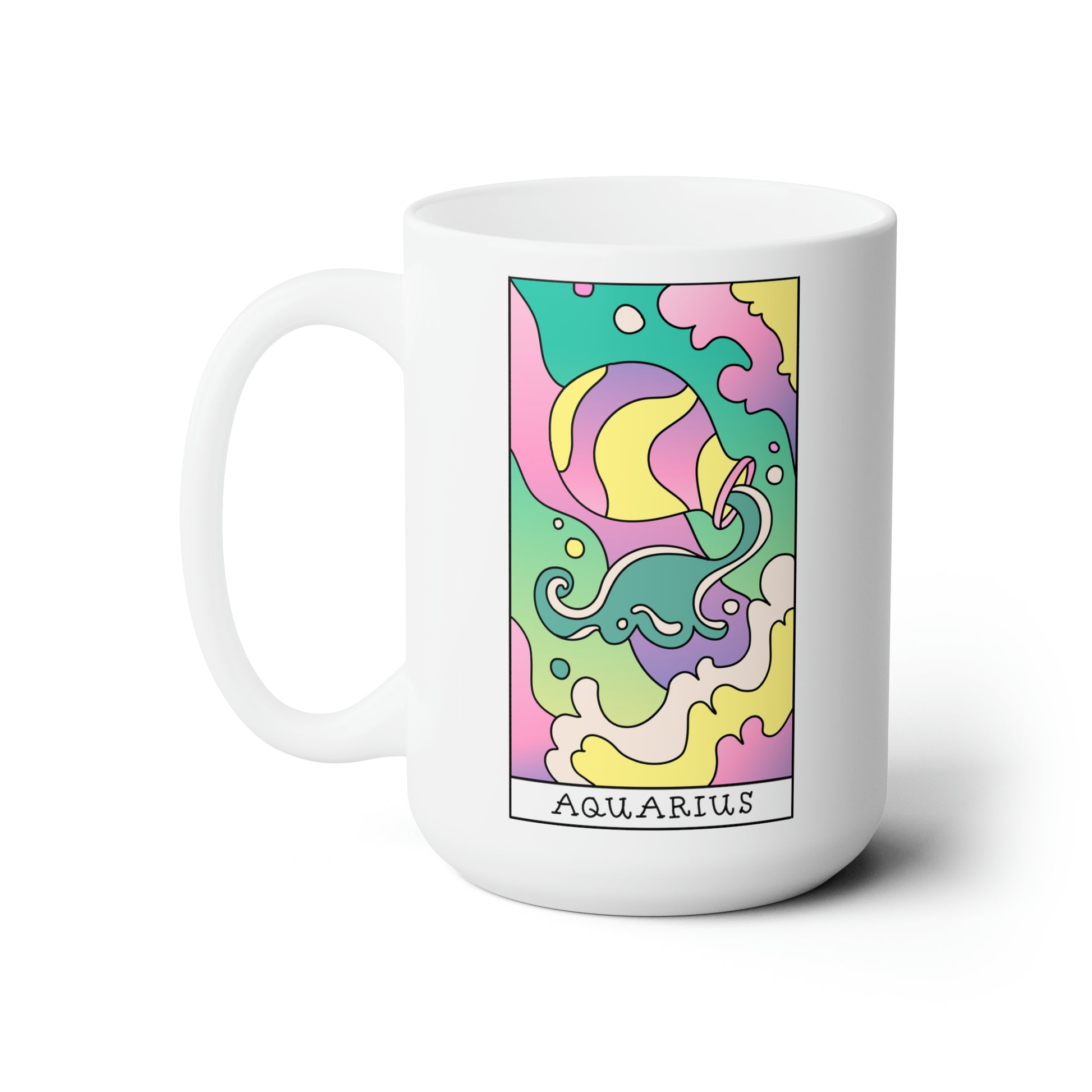 Aquarius Tarot Card Coffee Mug Custom Printed by TheGlassyLass.com Microwave Oven & Dishwasher Safe