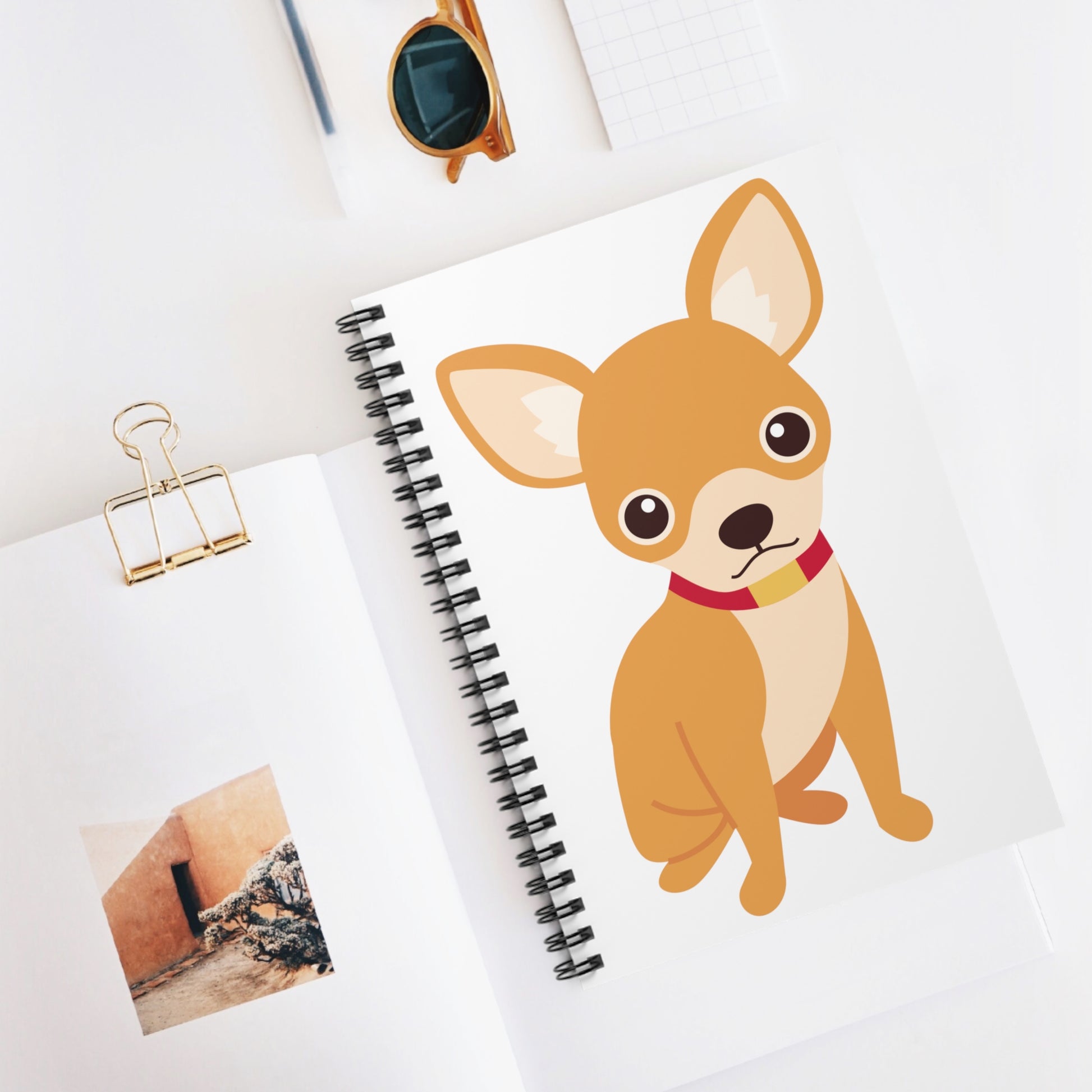 Sad Chihuahua: Spiral Notebook - Log Books - Journals - Diaries - and More Custom Printed by TheGlassyLass