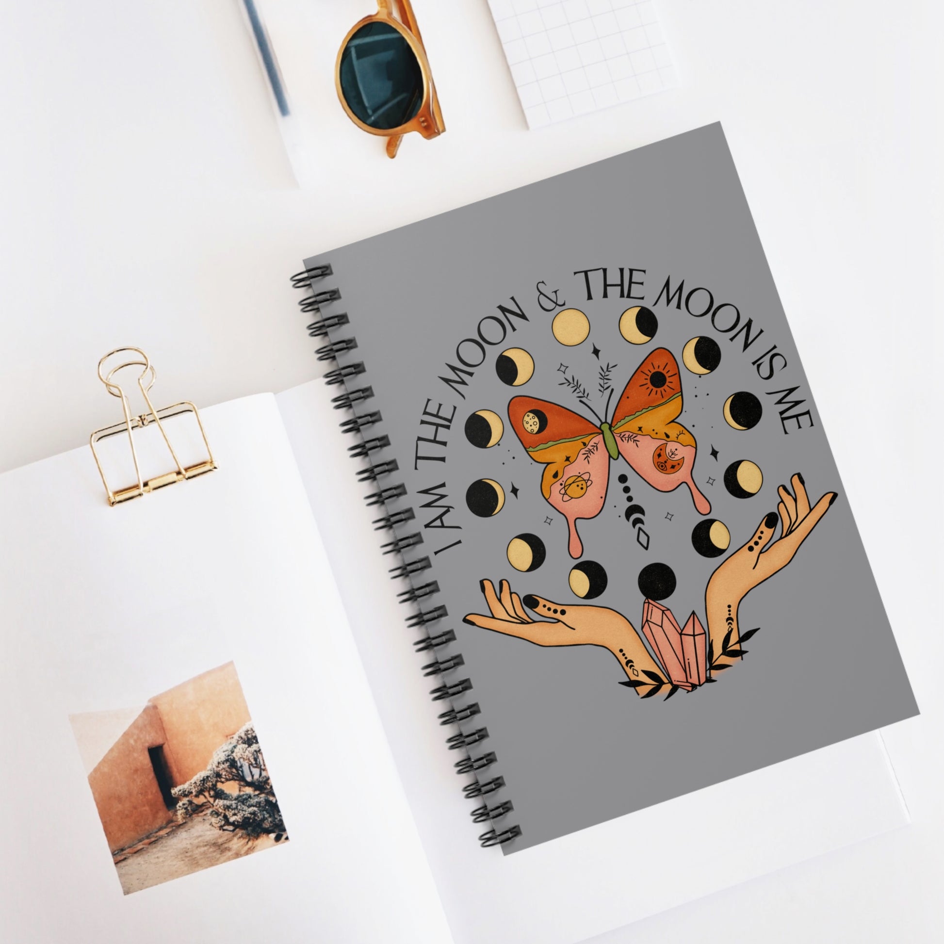 I am the Moon: Spiral Notebook - Log Books - Journals - Diaries - and More Custom Printed by TheGlassyLass