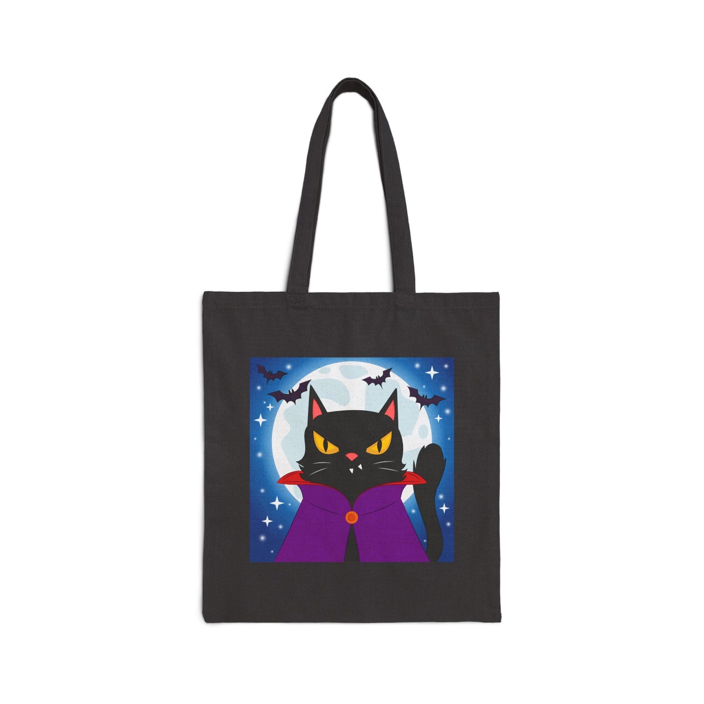 Feline Overlord Haunted Halloween Trick or Treat Tote Bag - Heavyweight 100% Cotton Canvas by TheGlassyLass.com