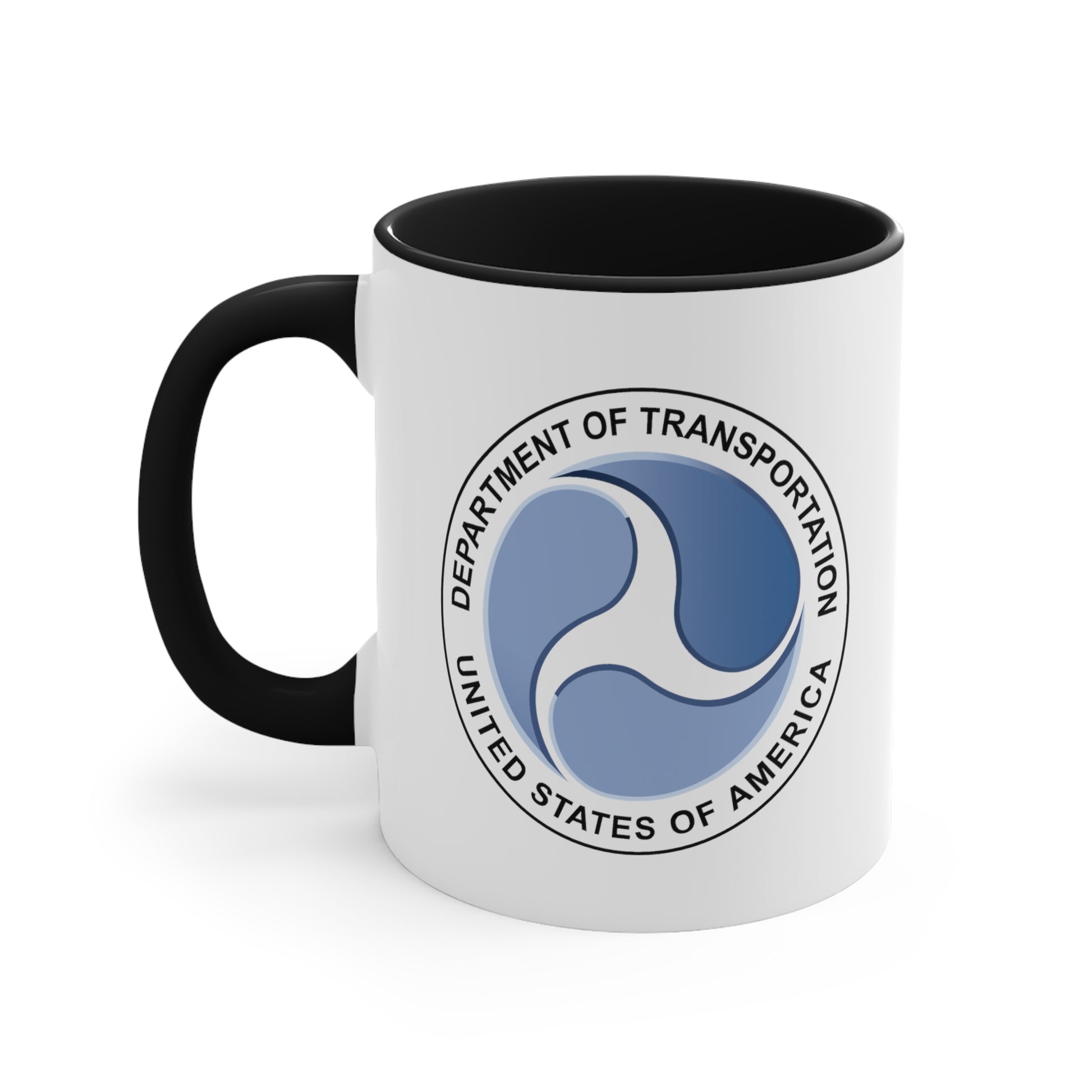 Department of Transportation Coffee Mug - Double Sided Black Accent 11oz by TheGlassyLass.com