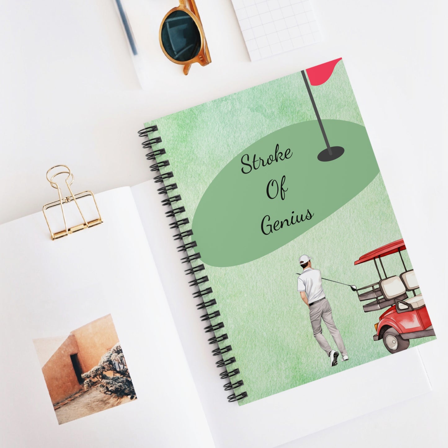 Stroke of Genius: Spiral Notebook - Log Books - Journals - Diaries - and More Custom Printed by TheGlassyLass